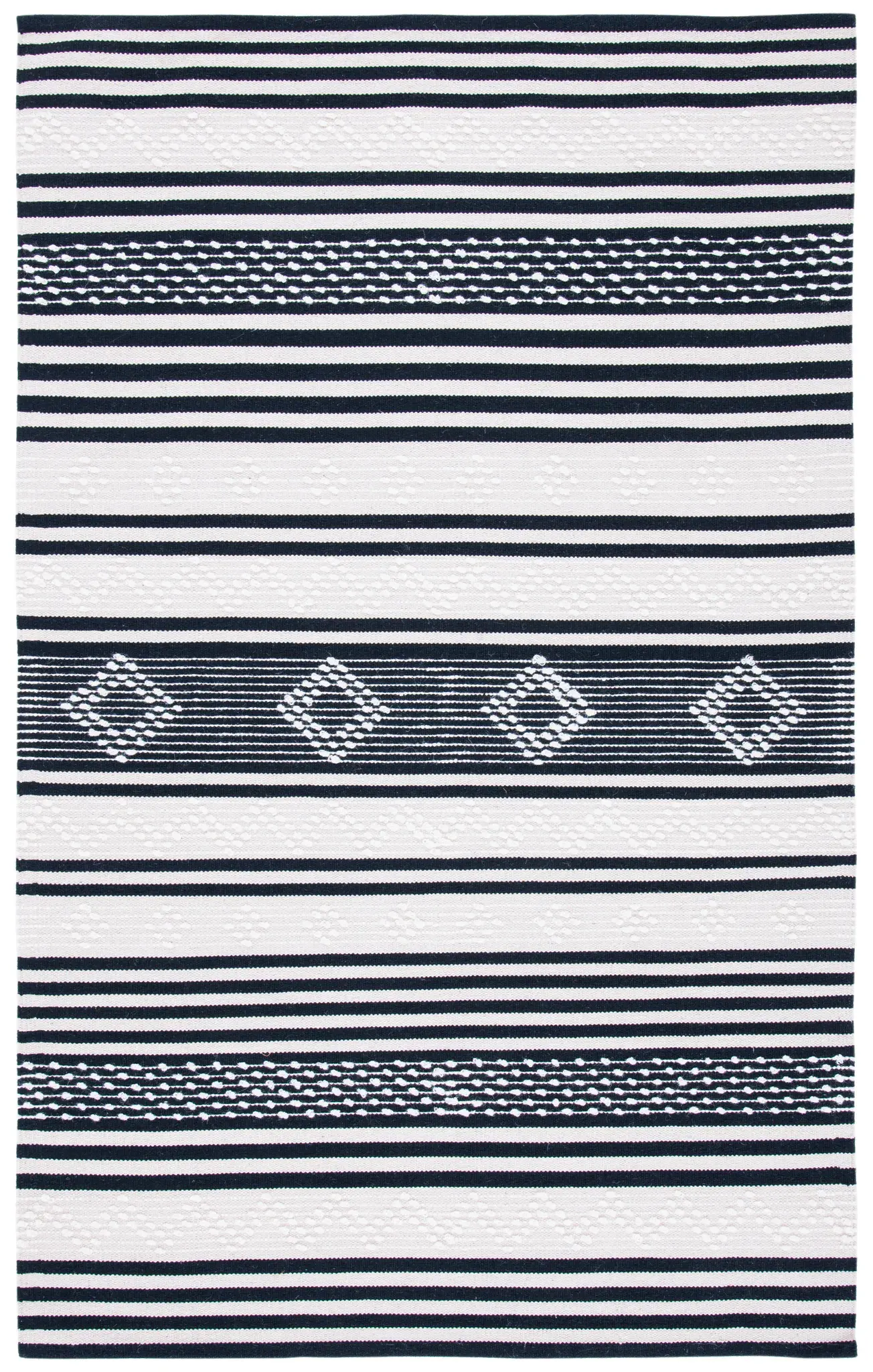 Striped Kilim Diamond Hand-Woven Rug
