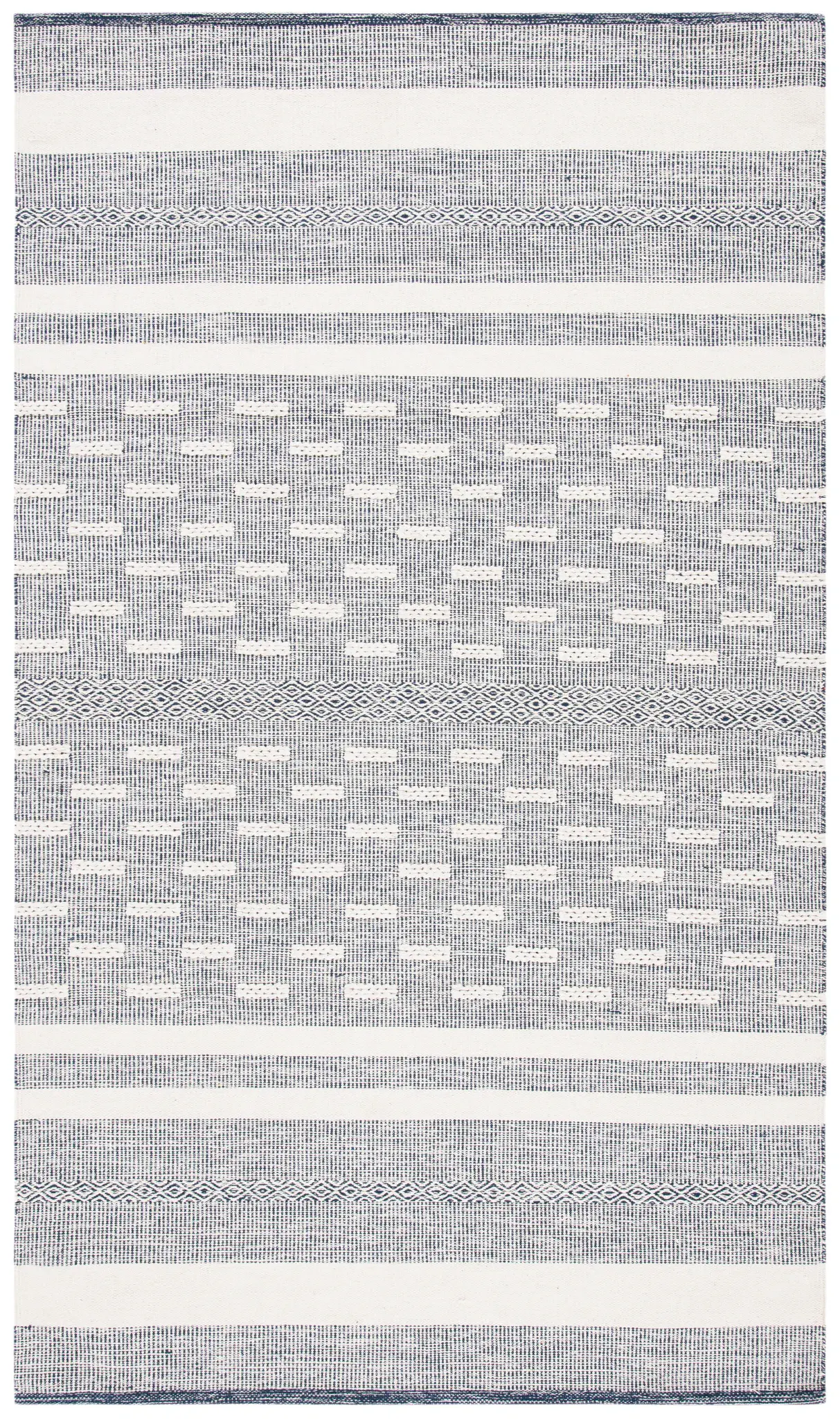 Striped Kilim Harbor Striped Hand-Woven Cotton Rug