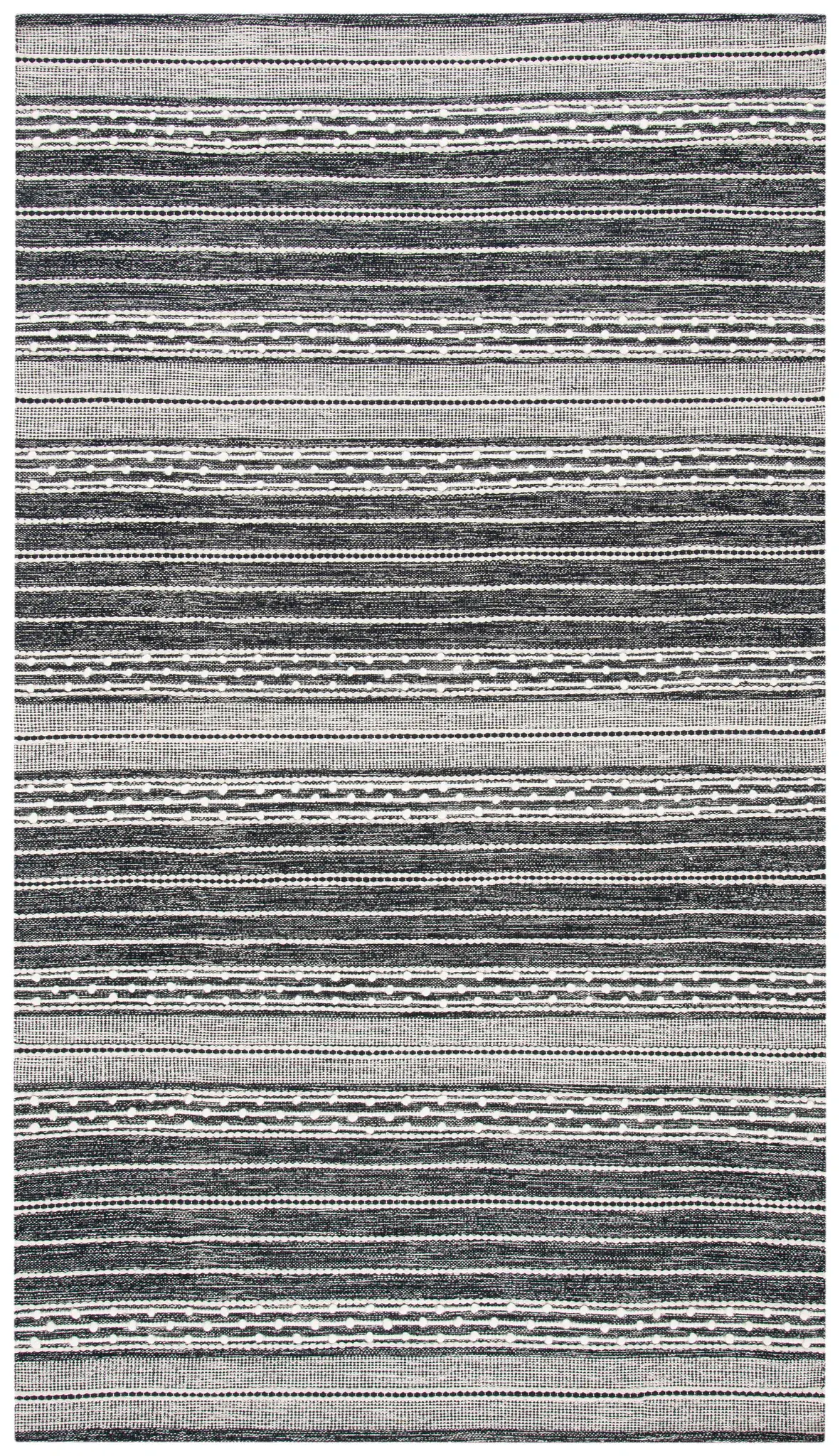 Striped Kilim Modern Textured Hand-Woven Rug