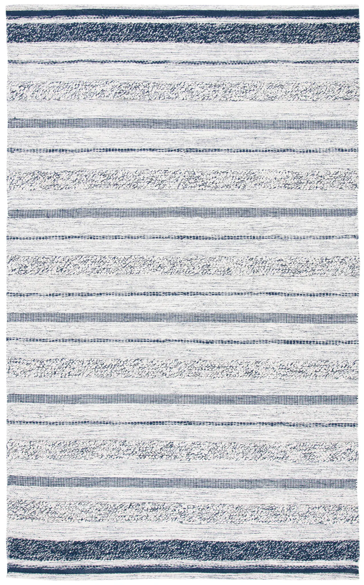 Striped Kilim Coastal Cotton Hand-Woven Rug