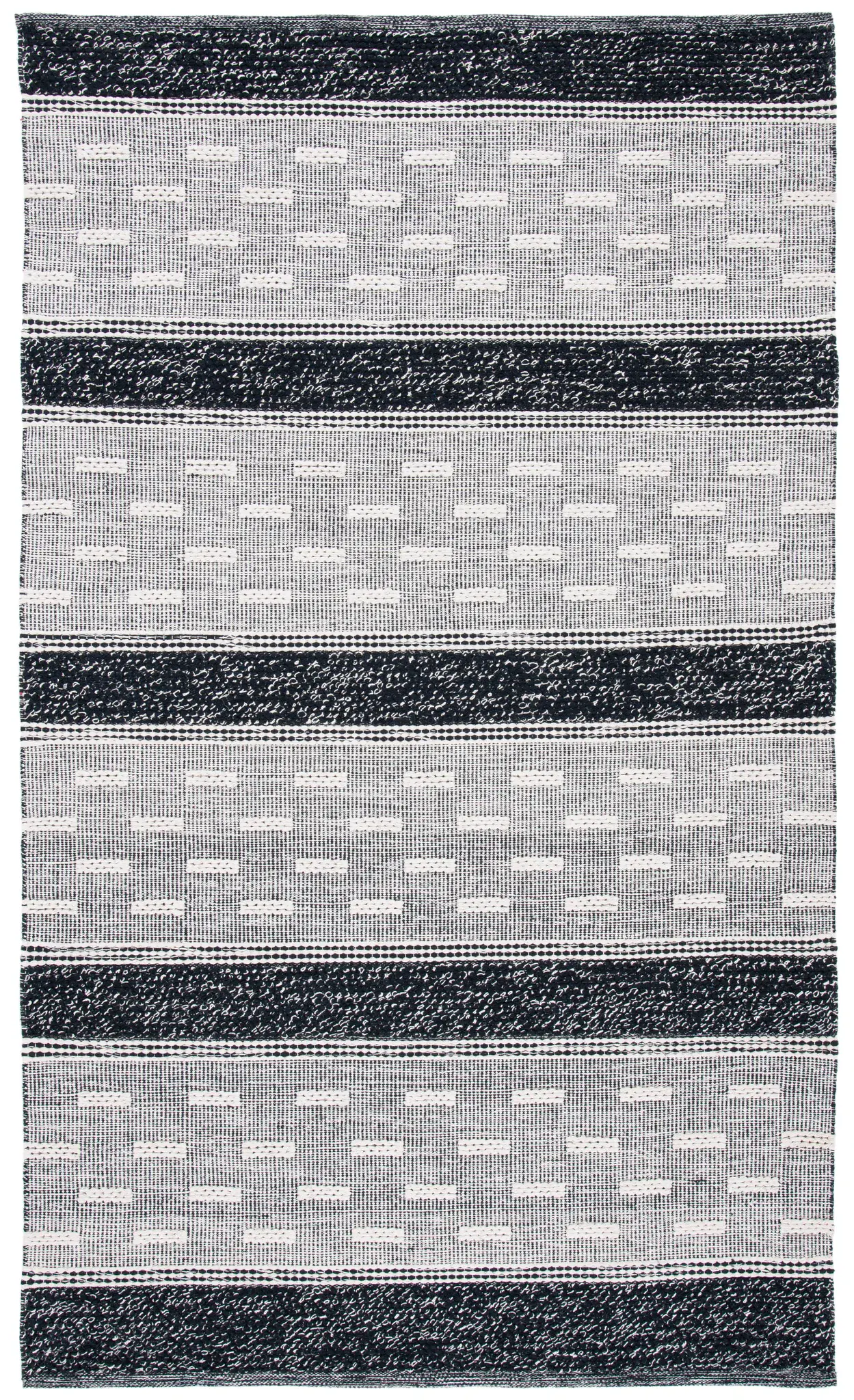 Striped Kilim Scandinavian Hand-Woven Cotton Rug