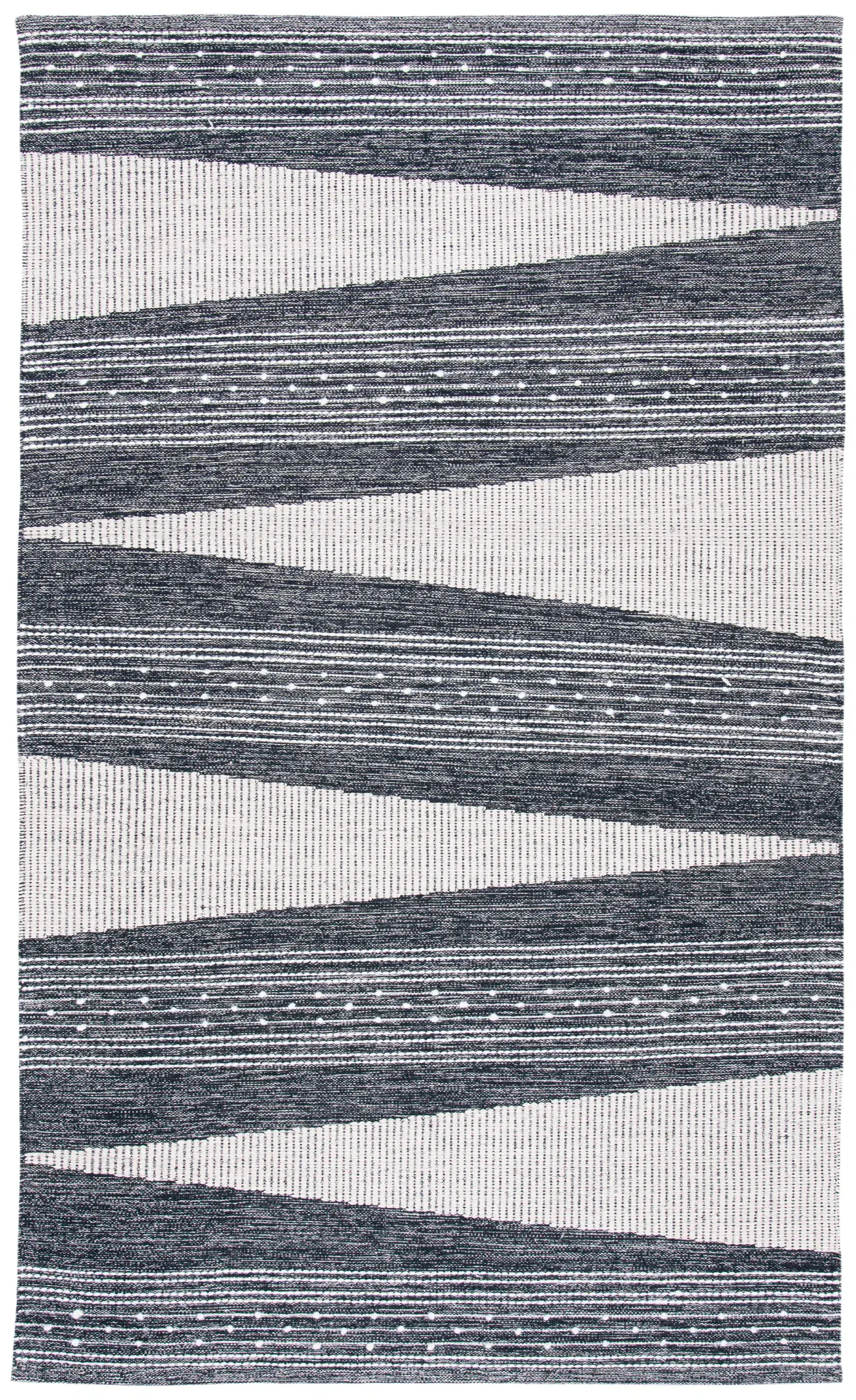 Striped Kilim Hand-Woven Pointed Stripe Rug