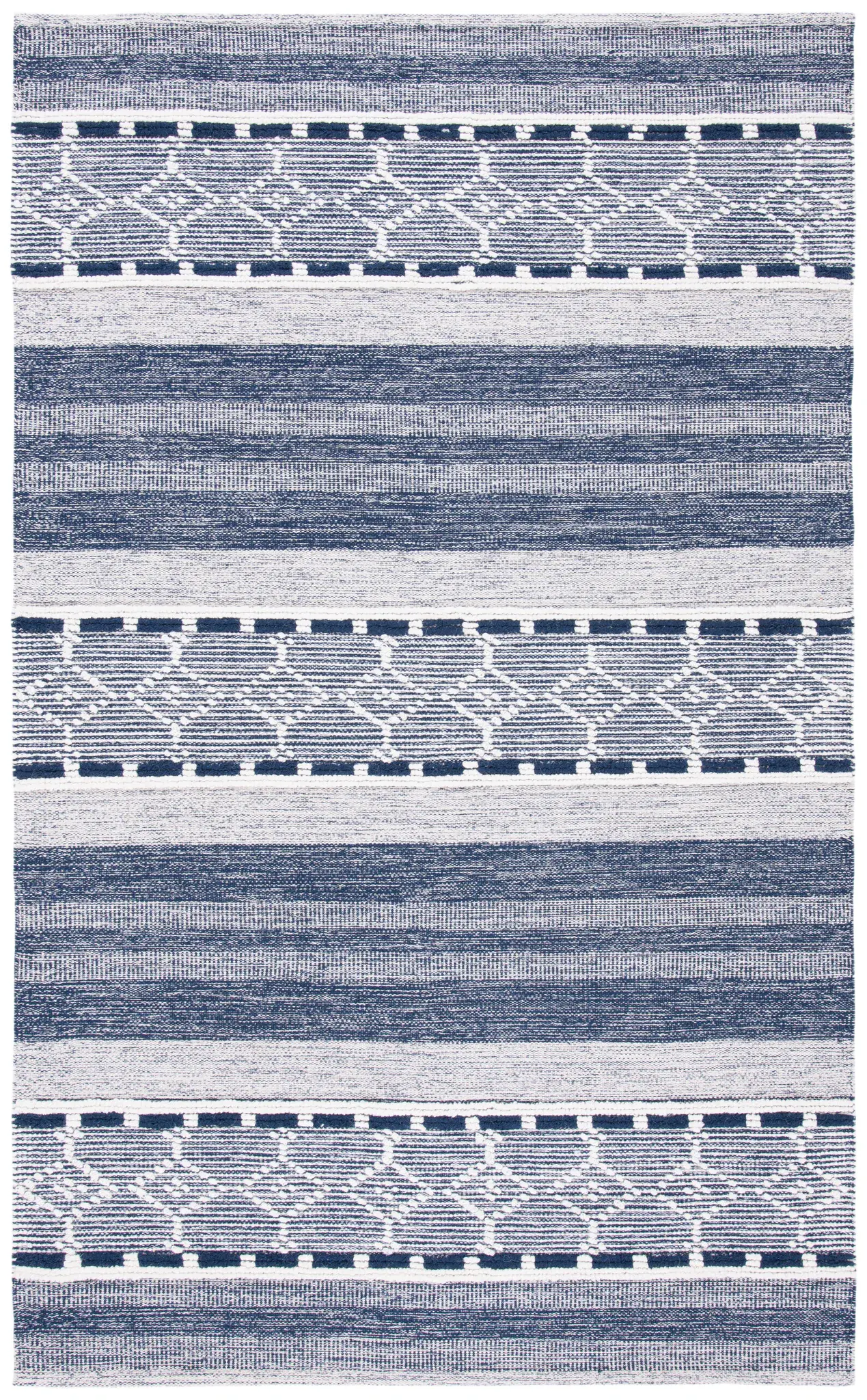 Striped Kilim Banded Hand-Woven Rug