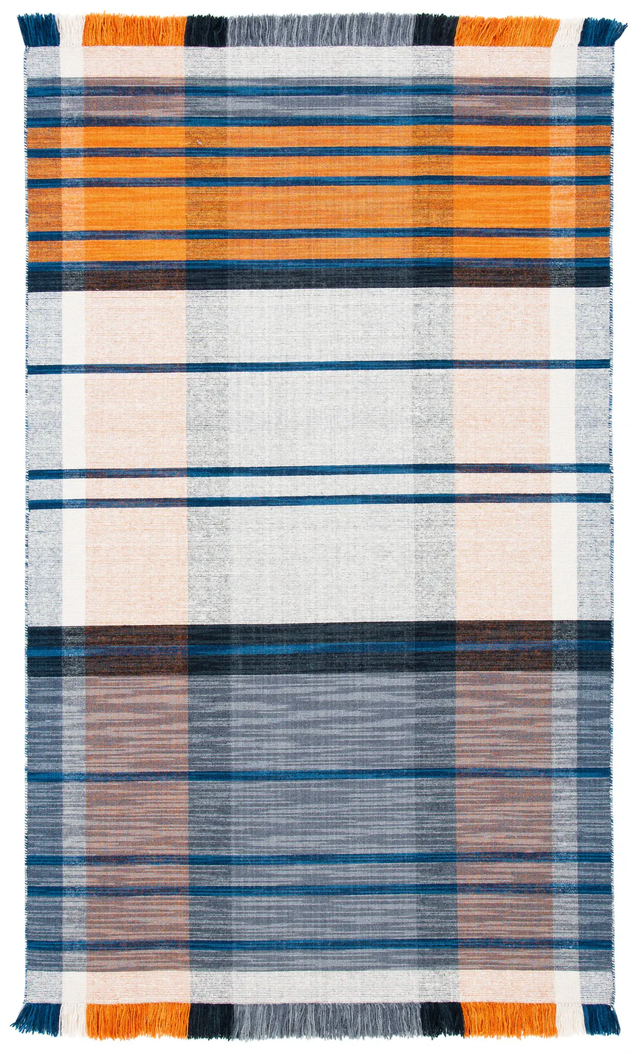 Striped Kilim Modern Plaid Rug