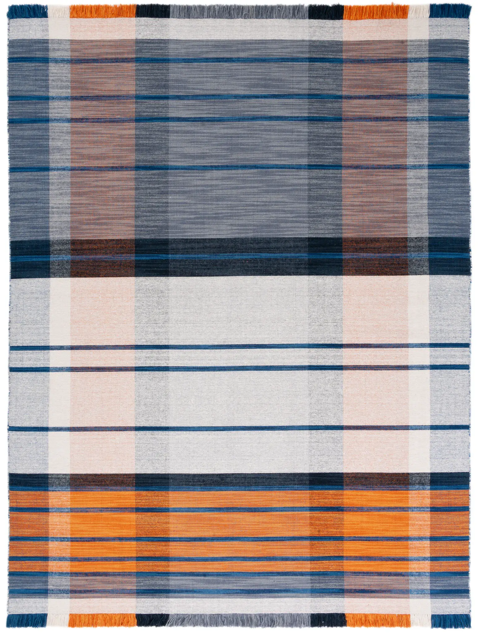 Striped Kilim Modern Plaid Rug