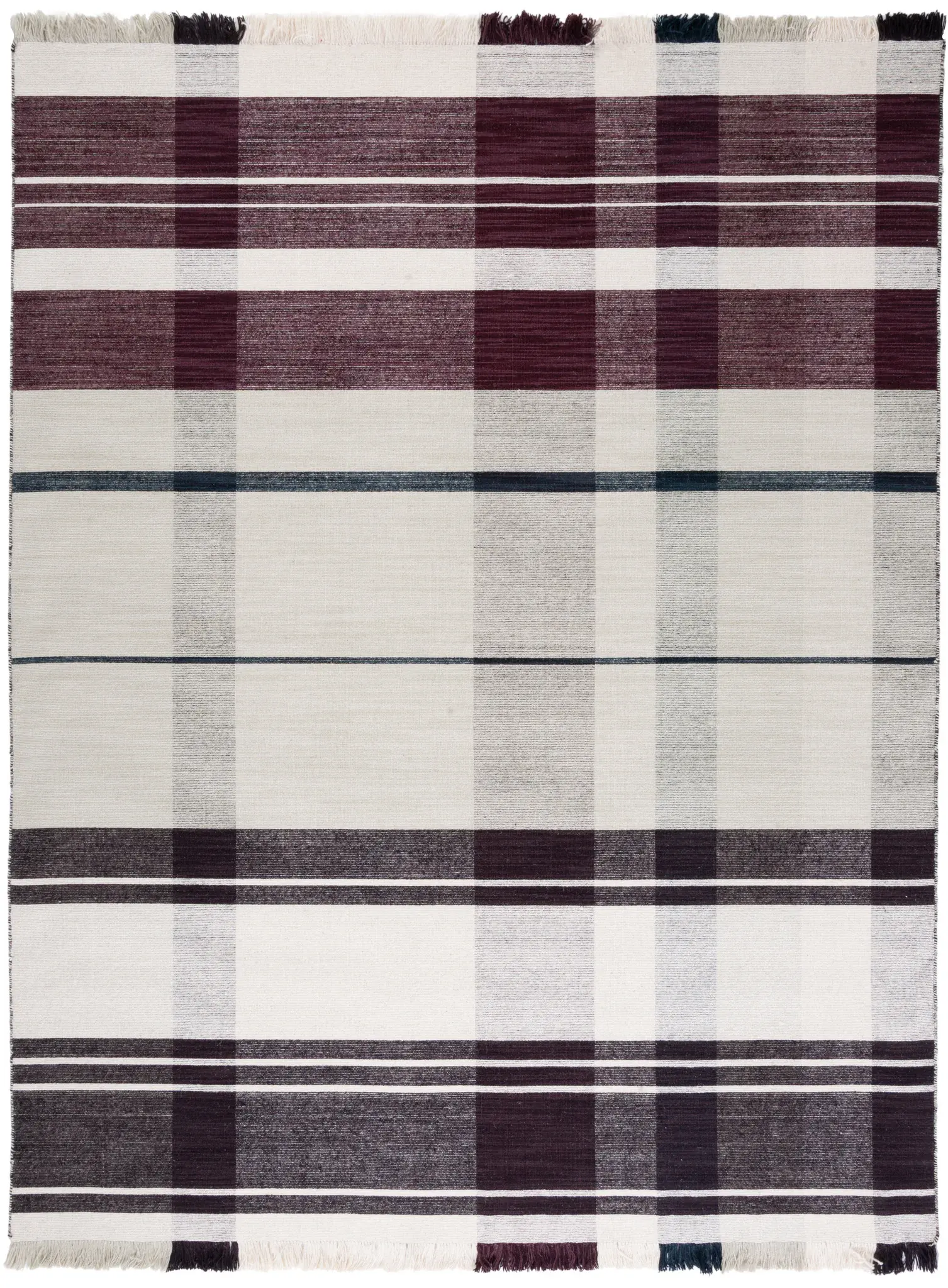 Striped Kilim Farmhouse Plaid Rug