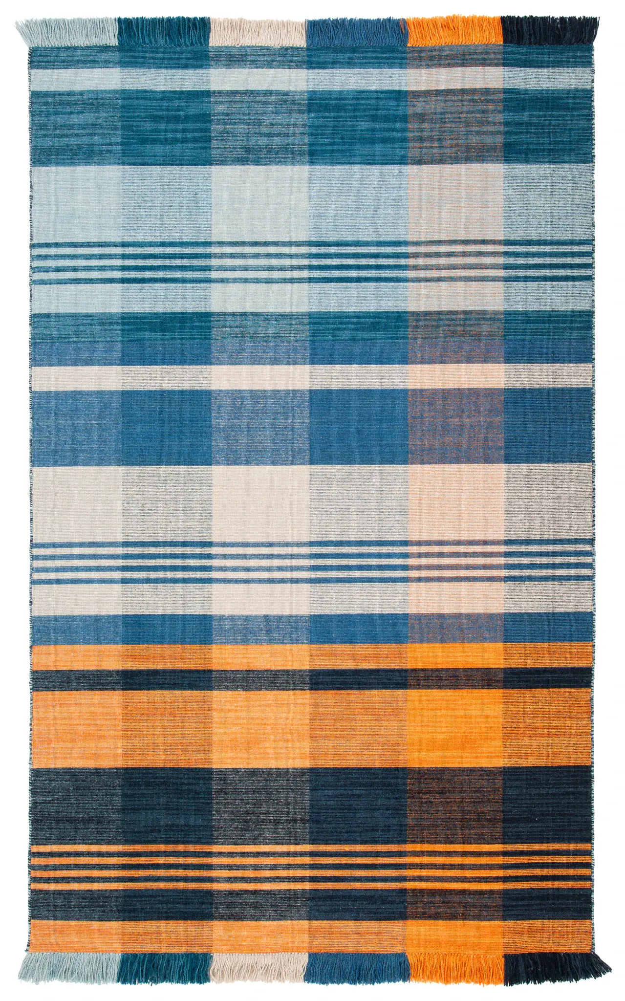 Striped Kilim Rustic Plaid Rug