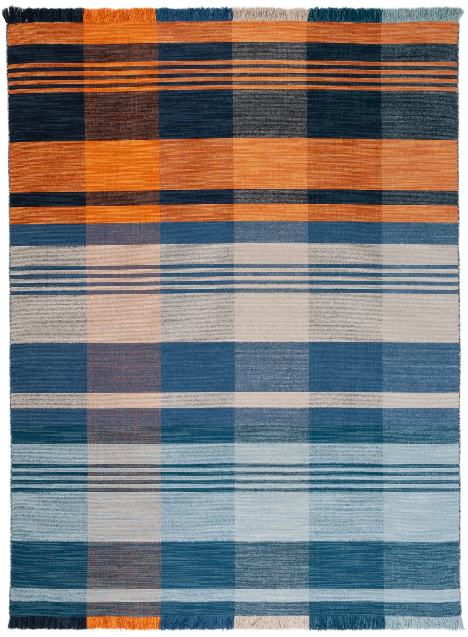 Striped Kilim Rustic Plaid Rug