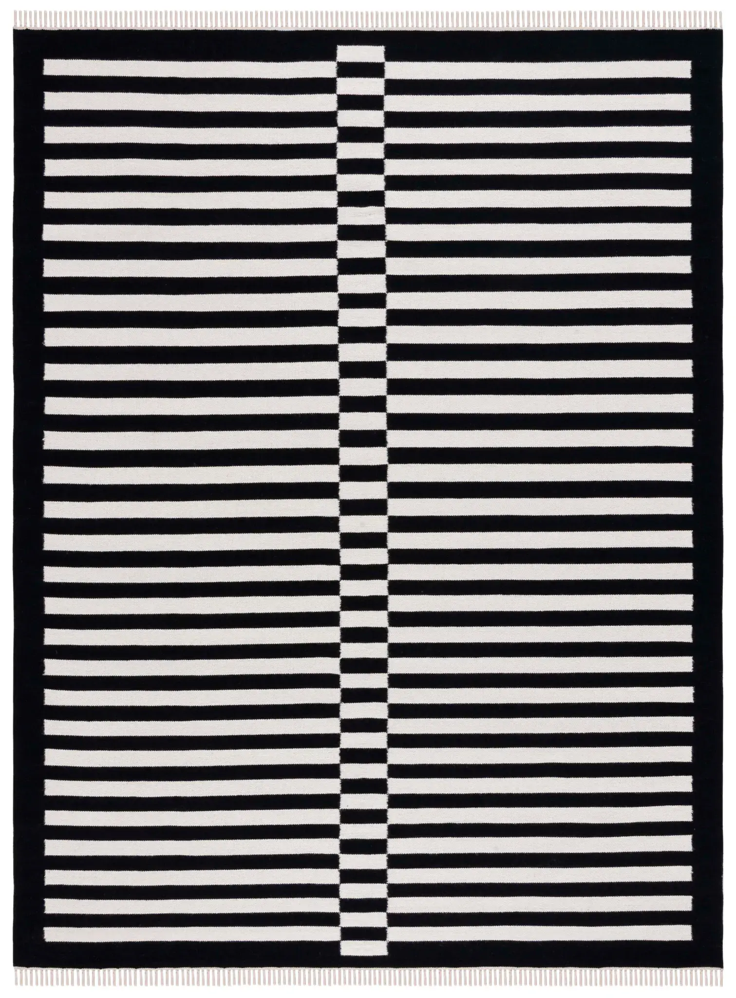 Striped Kilim Modern Geometric Wool Rug