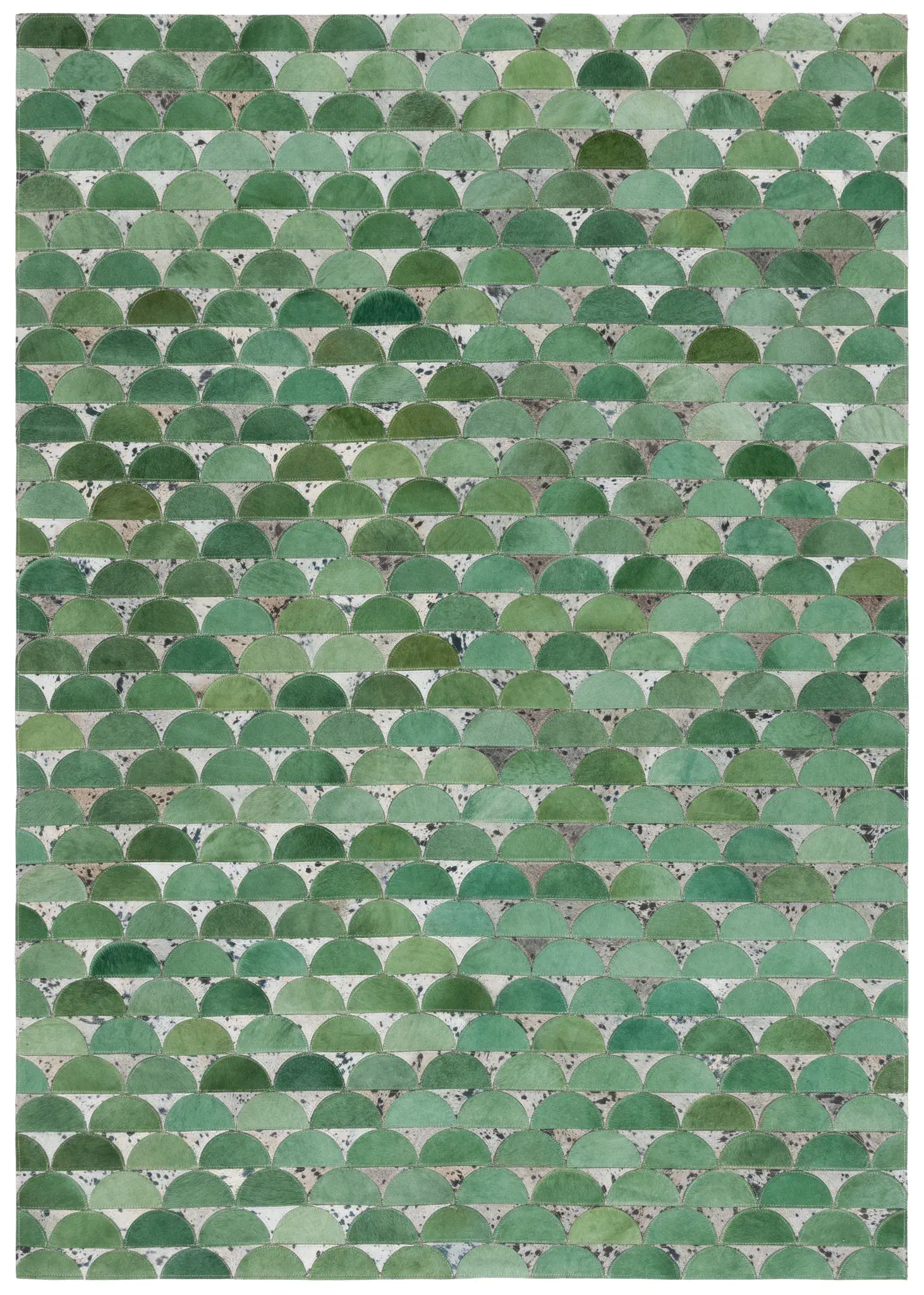 Studio Leather Scallop Hand-Woven Rug