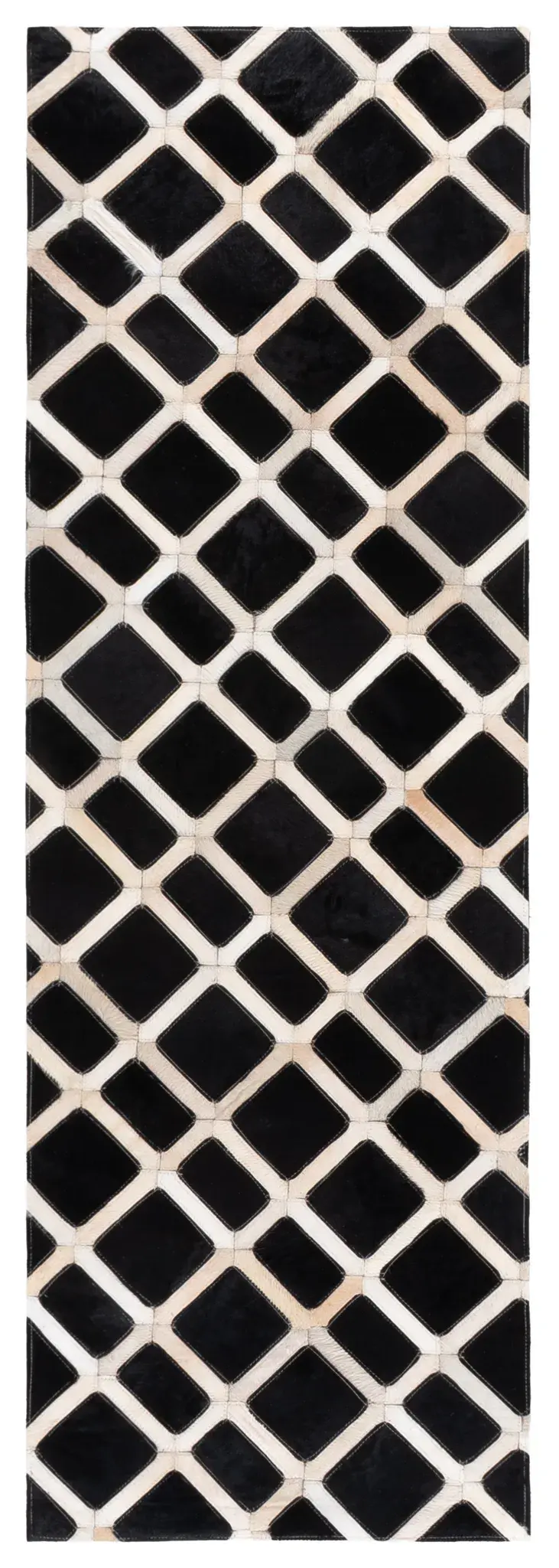 Studio Leather Rounded Trellis Hand-Woven Rug