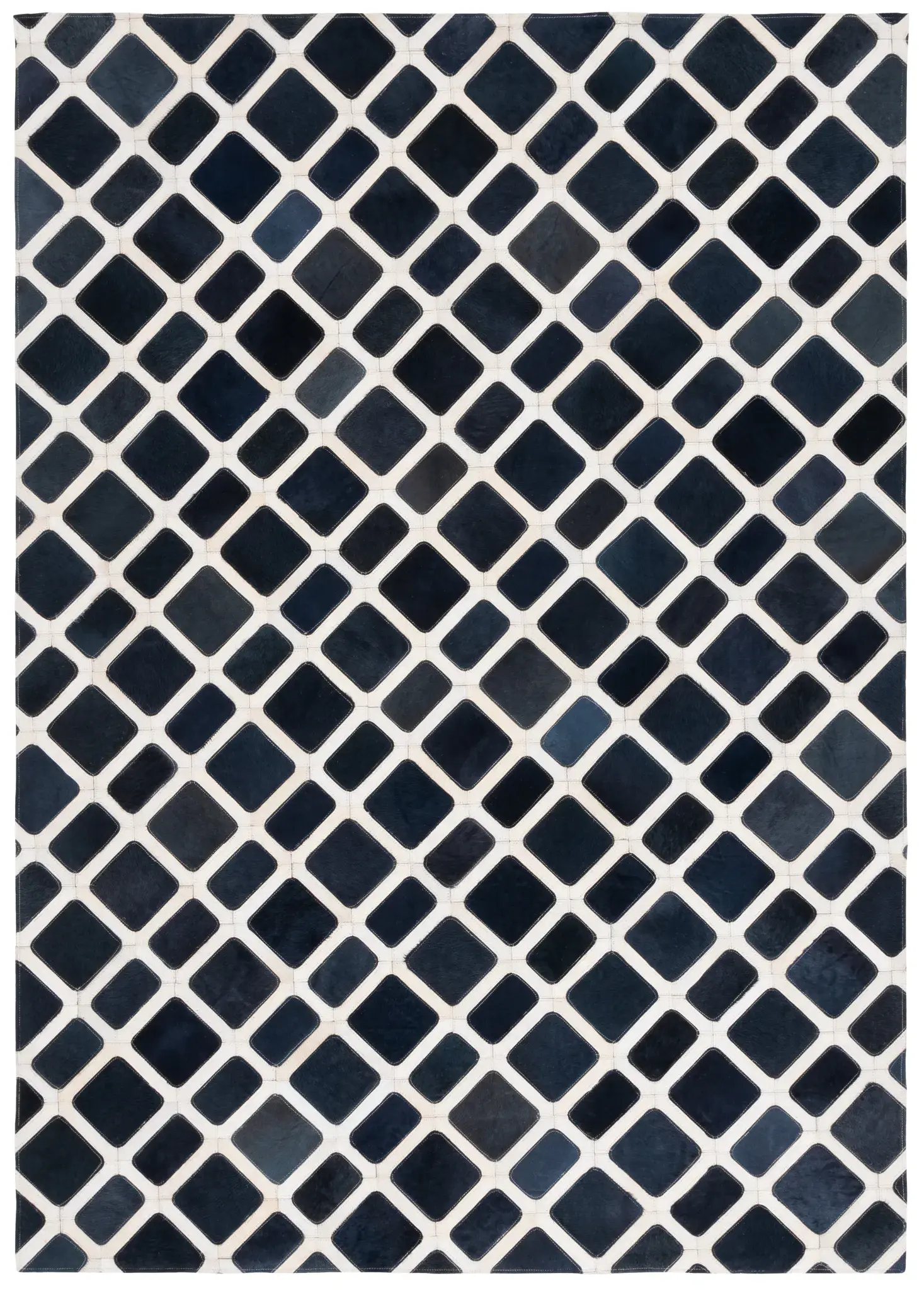 Studio Leather Rounded Trellis Hand-Woven Rug