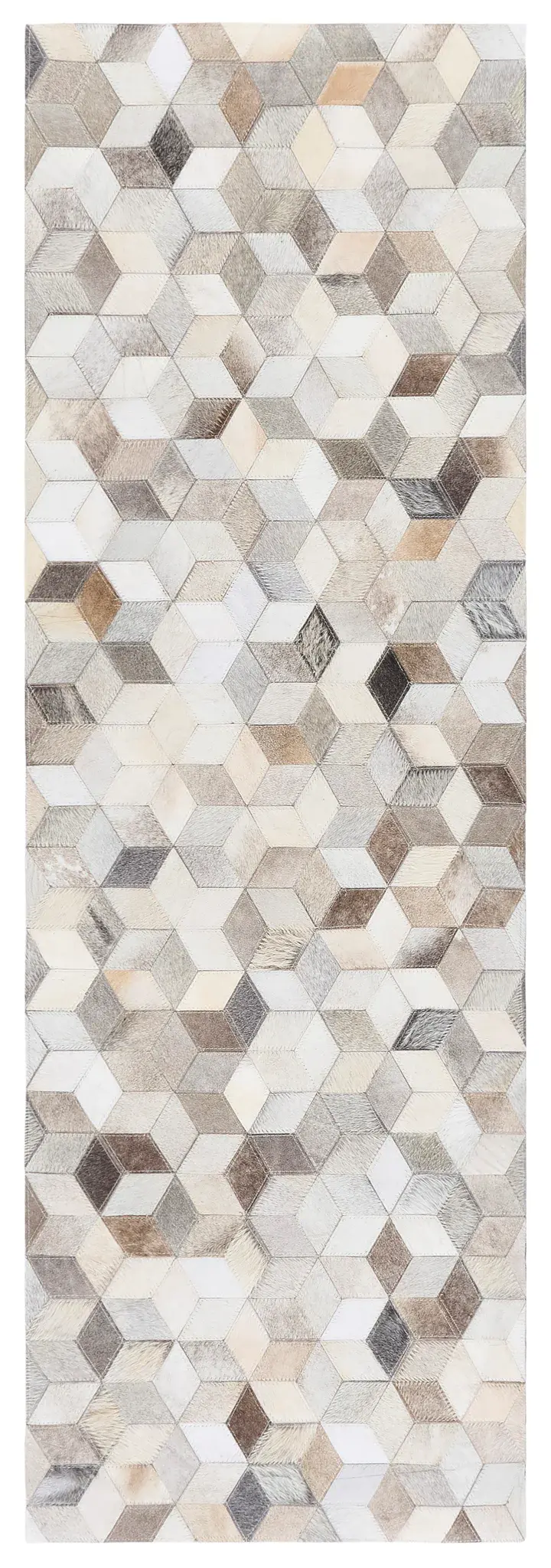 Studio Leather Isometric Cube Hand-Woven Rug