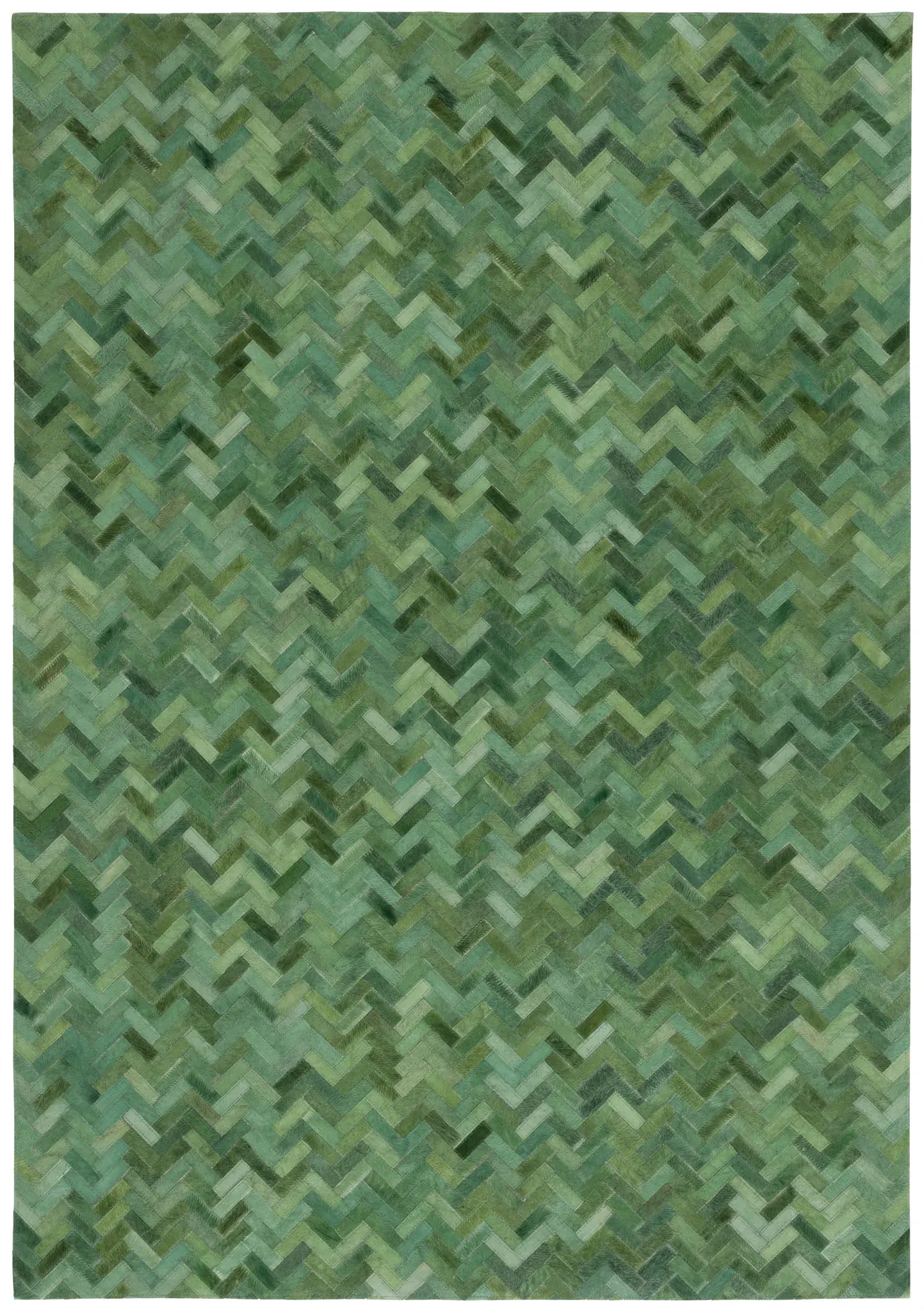 Studio Leather Herringbone Hand-Woven Rug