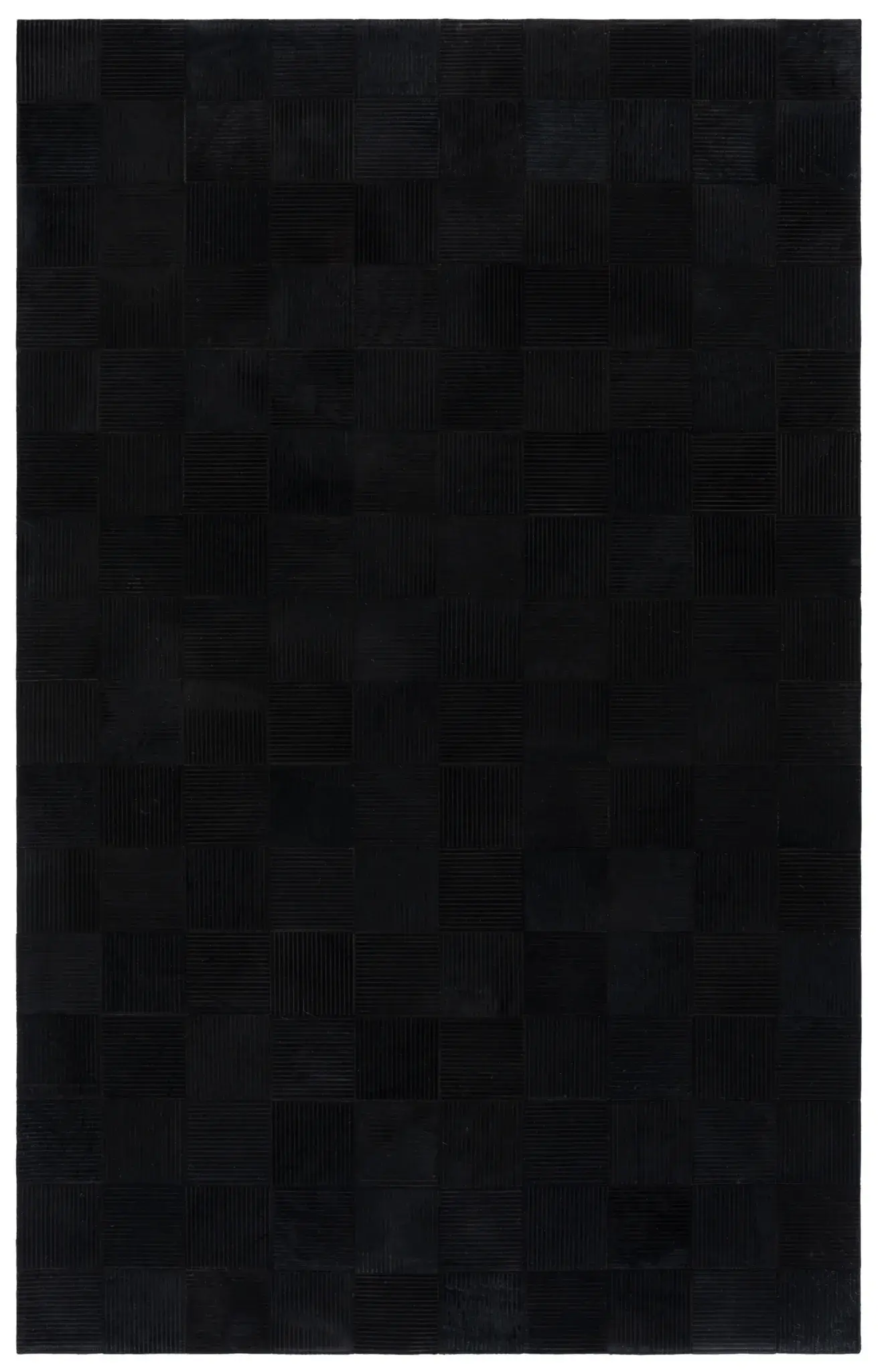 Studio Leather Modern Check Hand-Woven Rug