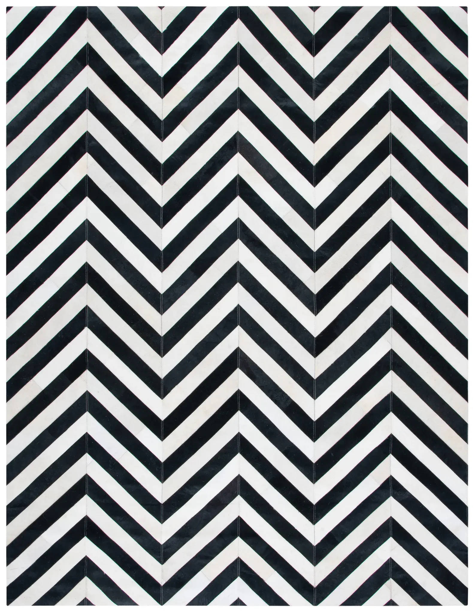 Studio Leather Zigzag Chevron Hand-Woven Rug
