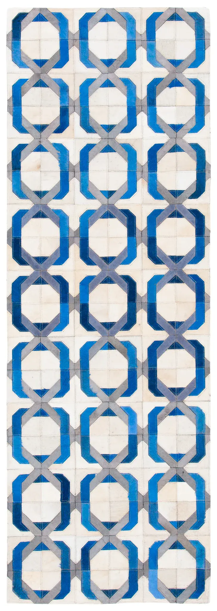 Studio Leather Interlocking Rings Hand-Woven Rug