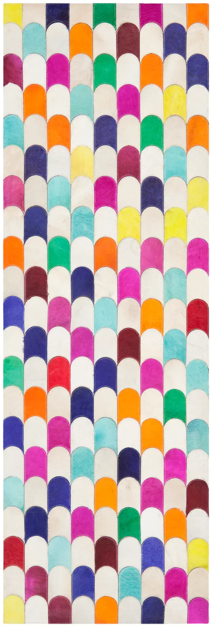 Studio Leather Modern Scallop Hand-Woven Rug