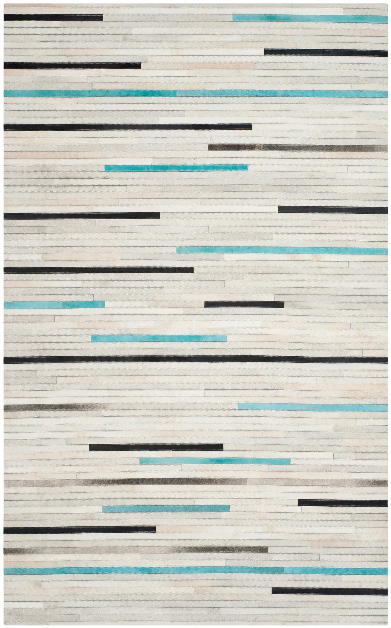 Studio Leather Striped Hand-Woven Rug
