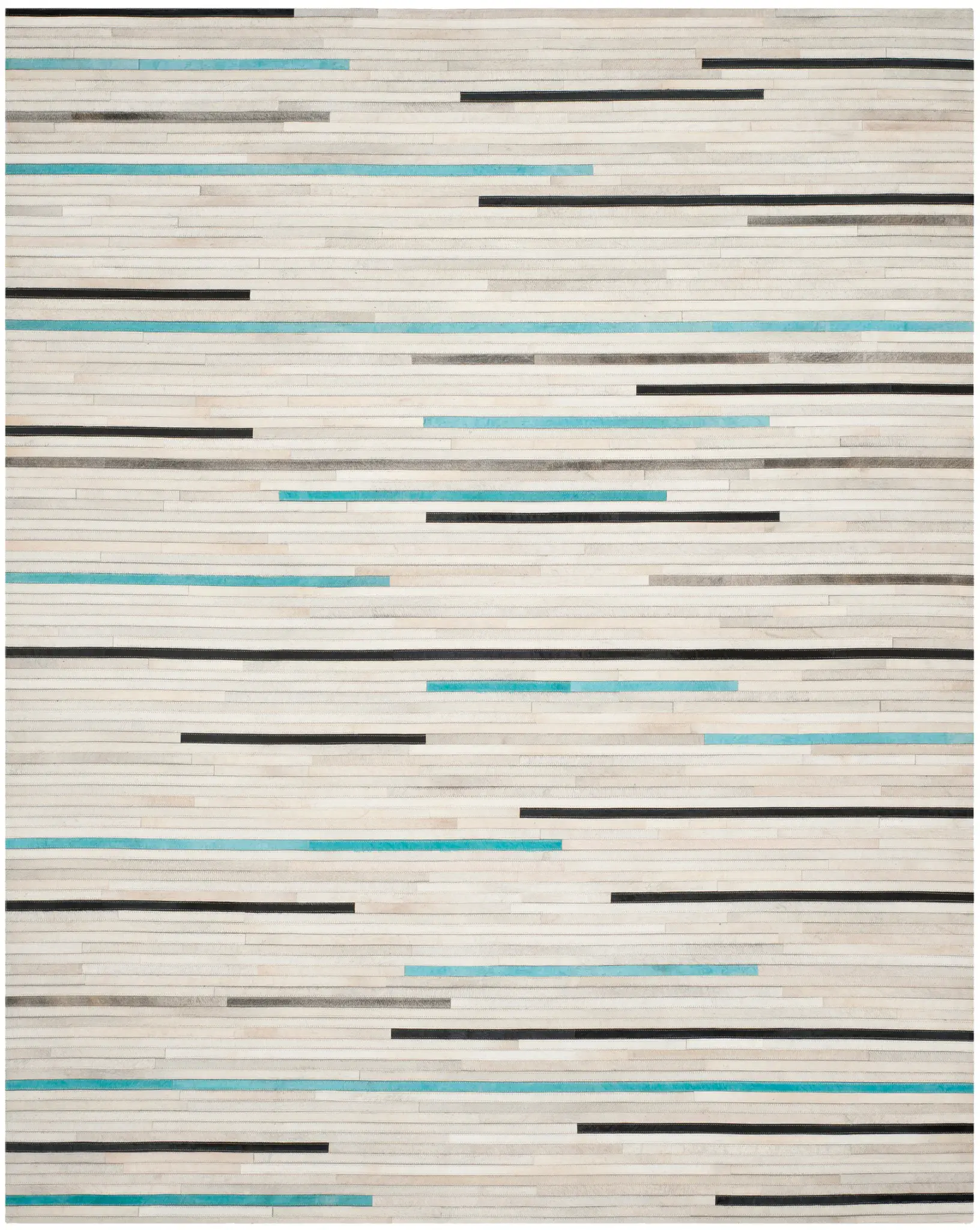 Studio Leather Striped Hand-Woven Rug