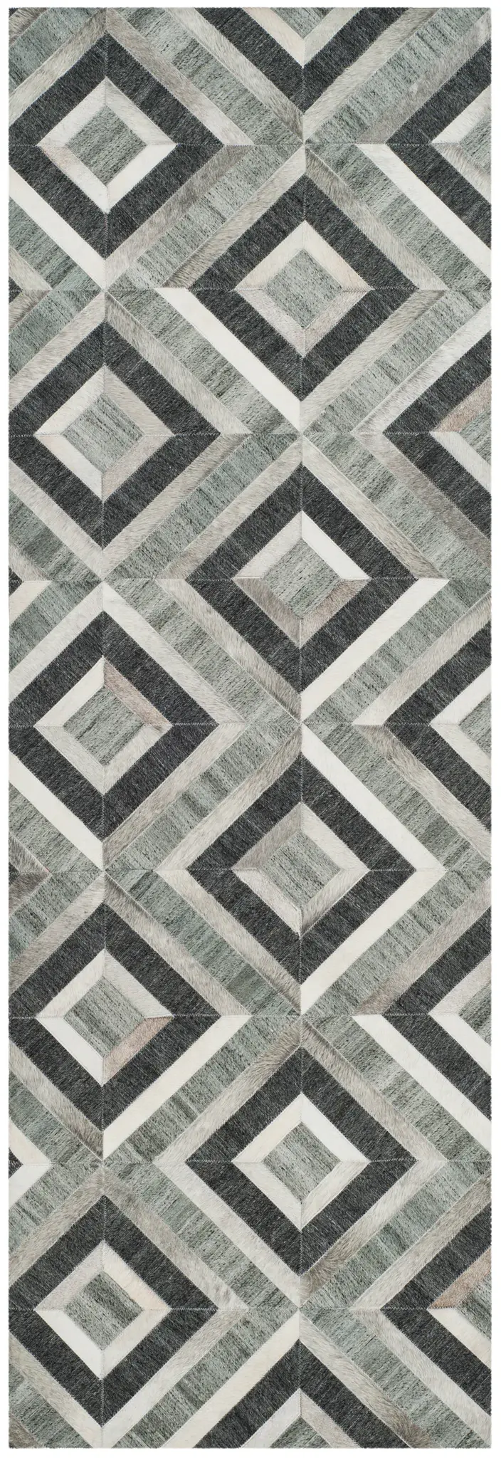 Studio Leather Concentric Diamond Viscose Rug