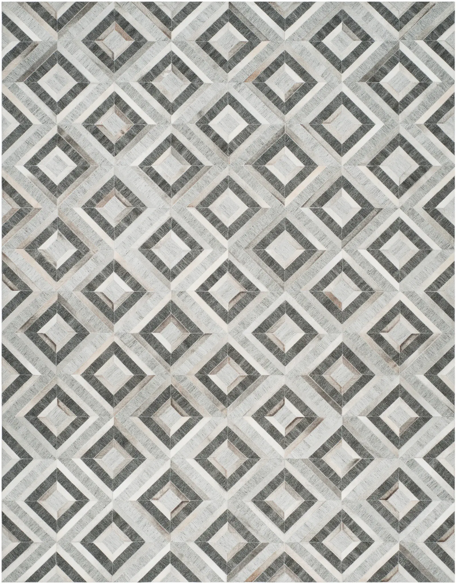 Studio Leather Concentric Diamond Viscose Rug