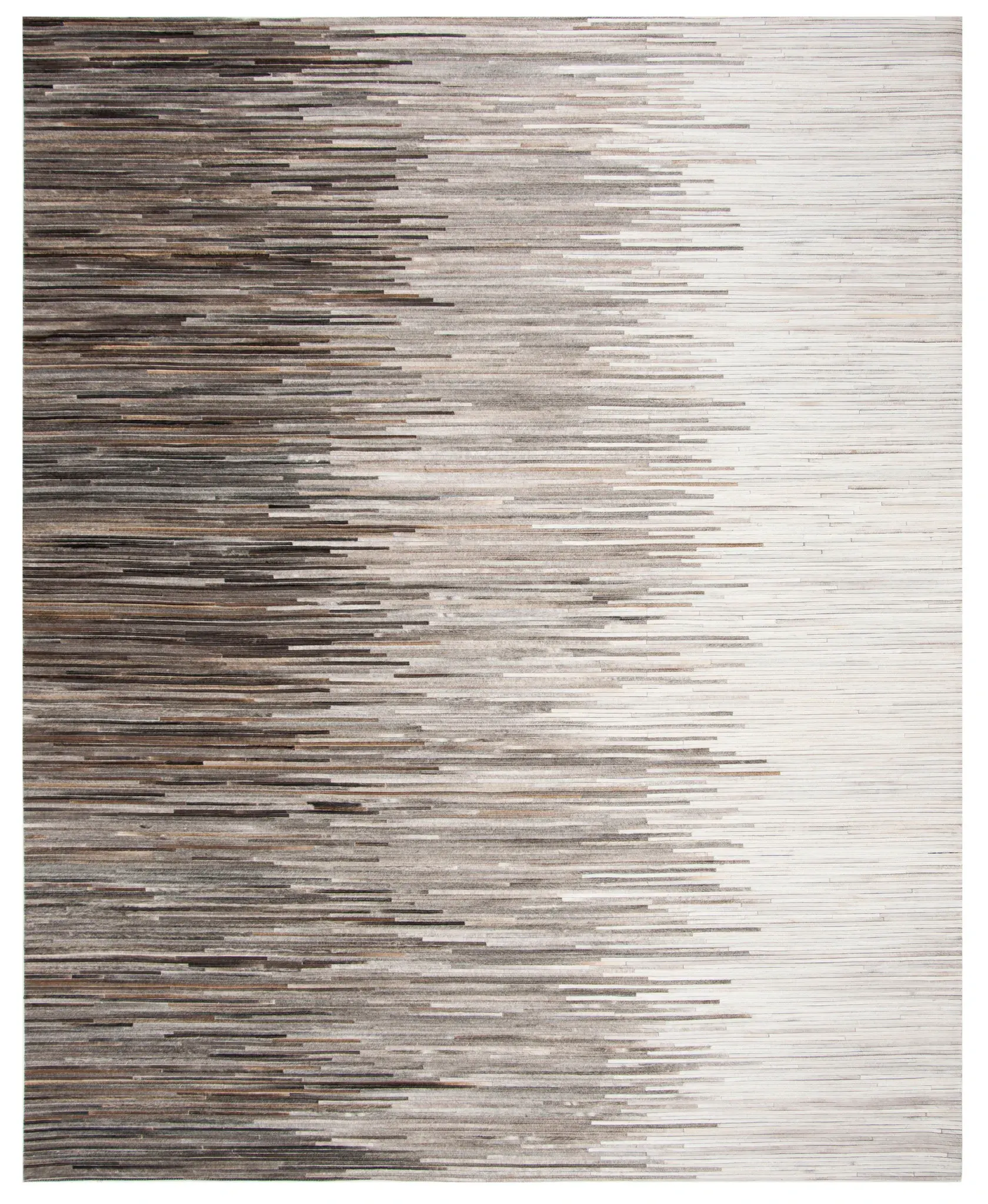 Studio Leather Gradient Striped Hand-Woven Rug