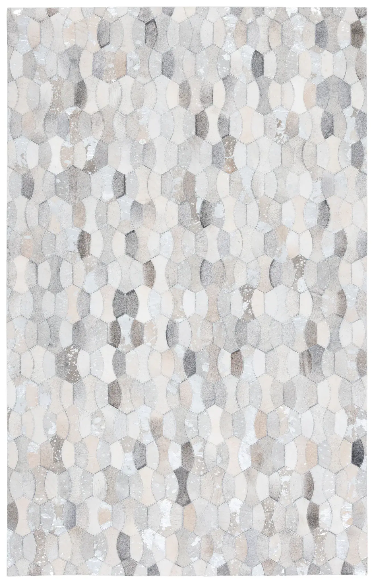 Studio Leather Geometric Elongated Hexagon Rug
