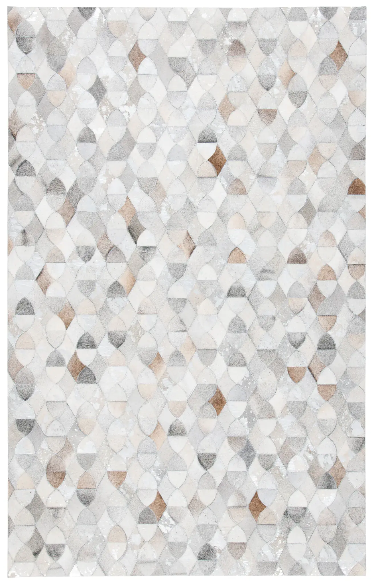 Studio Leather Geometric Scallop Rug