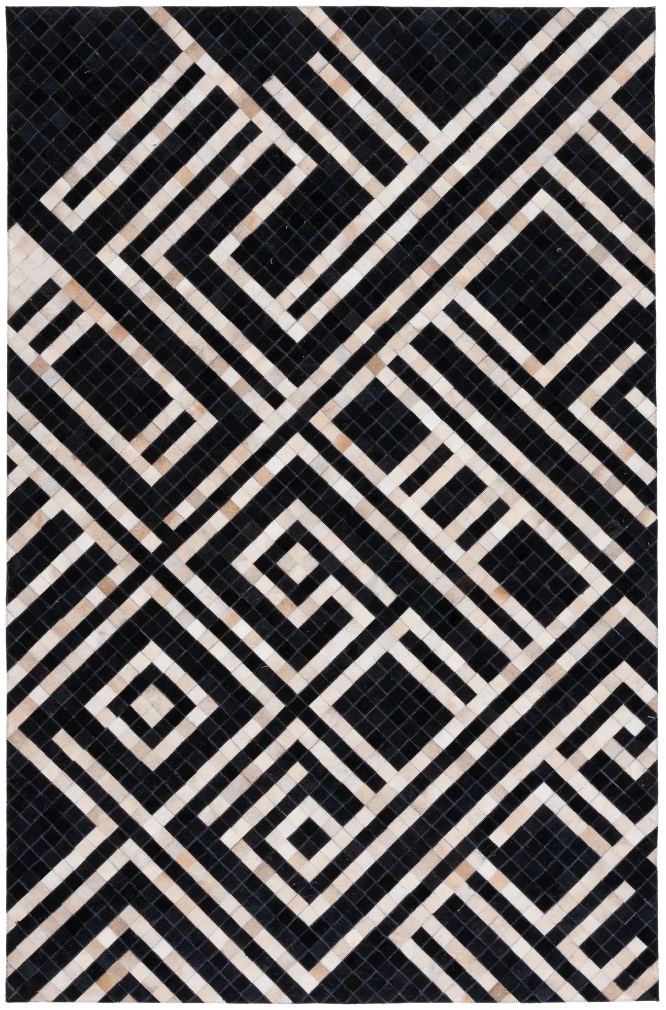 Studio Leather Labyrinth Flatweave Rug