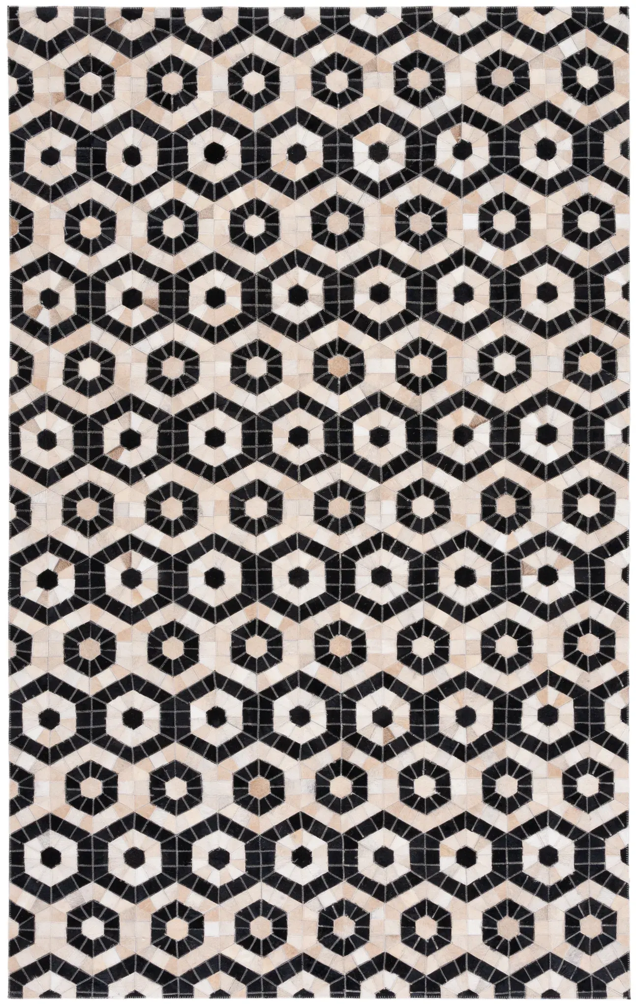 Studio Leather Modern Geometric Rug