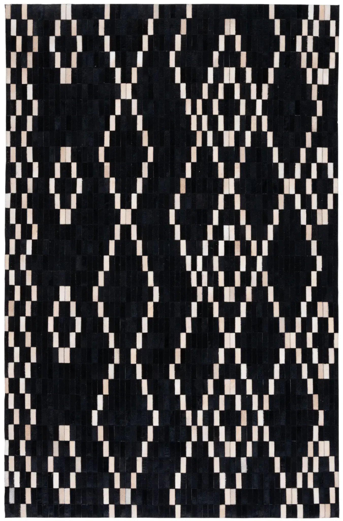 Studio Leather Geometric Diamond Rug