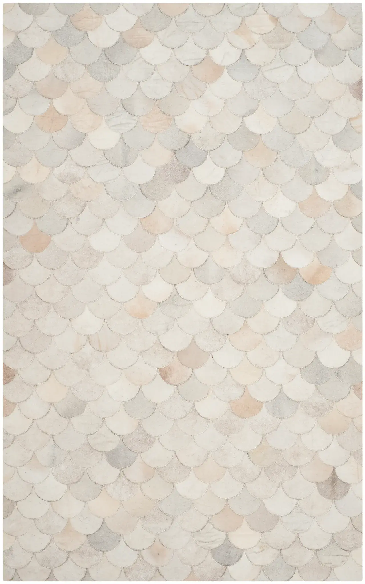Studio Leather Fish Scale Patchwork Hand-Woven Rug