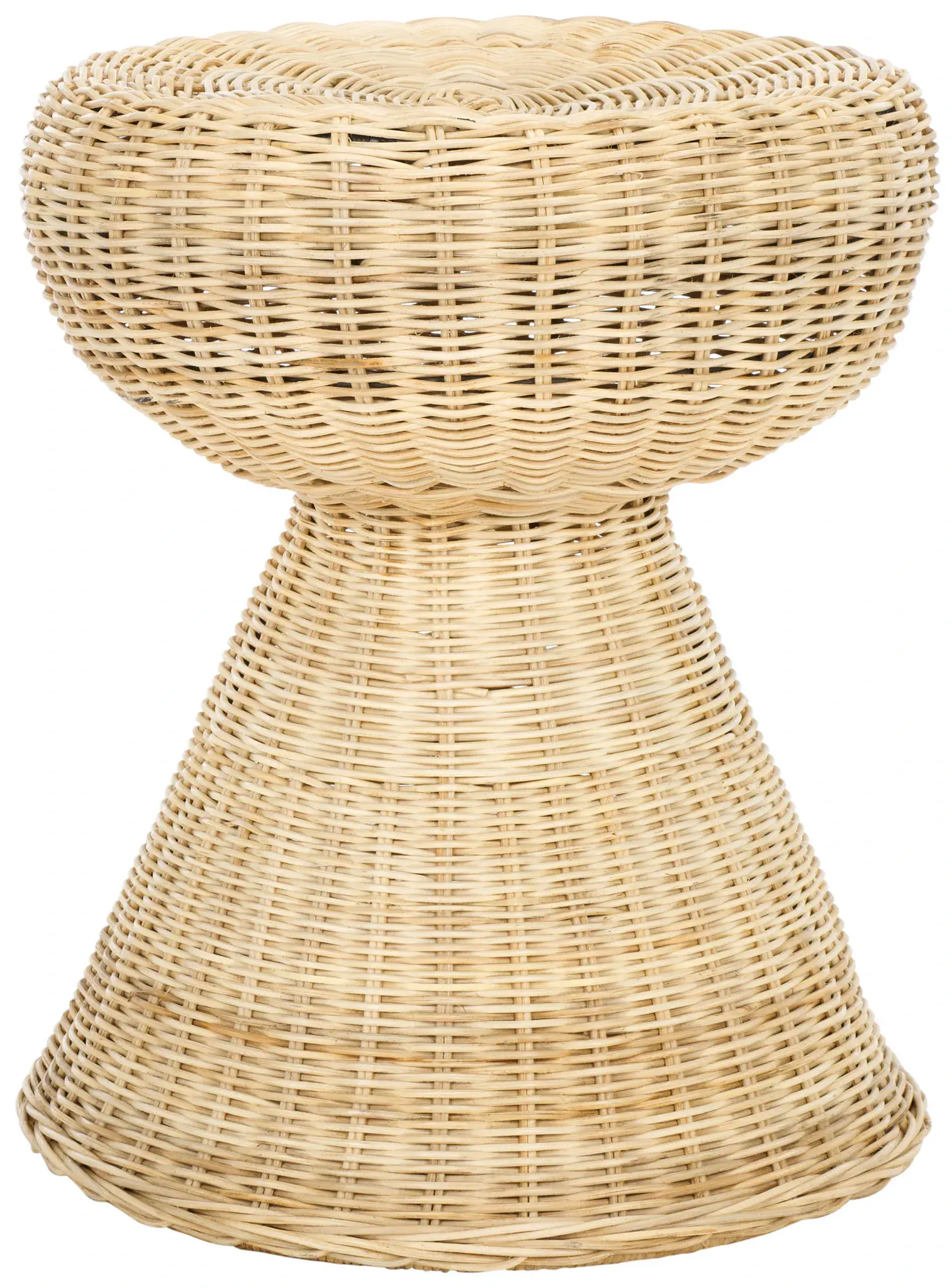 Tritan Rattan Accent Table And Stool