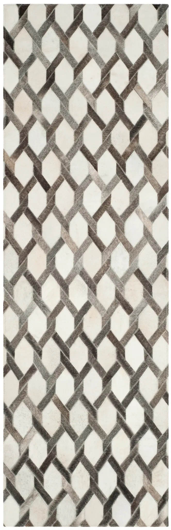 Studio Leather Basketweave Trellis Hand-Woven Rug