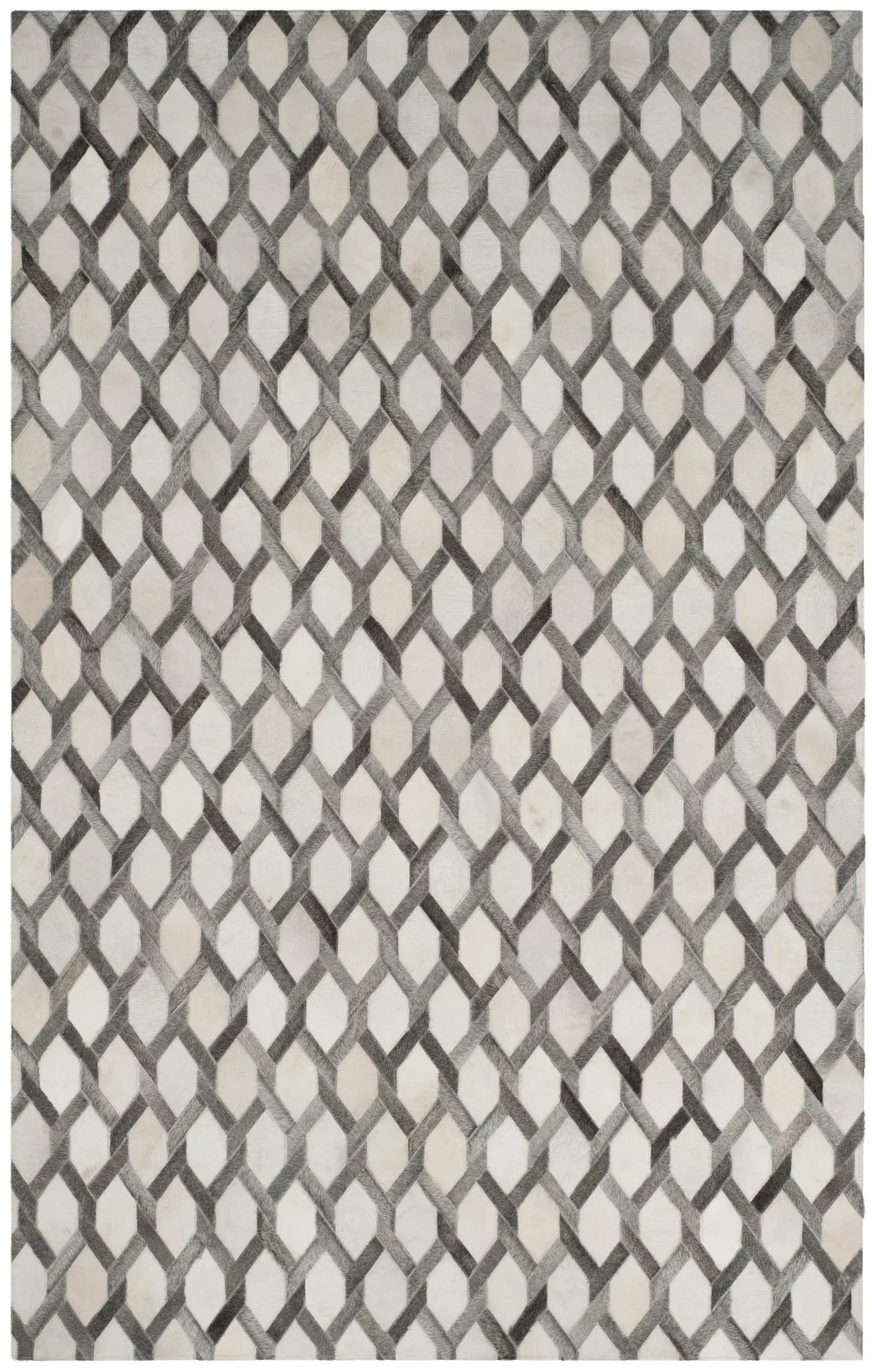 Studio Leather Basketweave Trellis Hand-Woven Rug