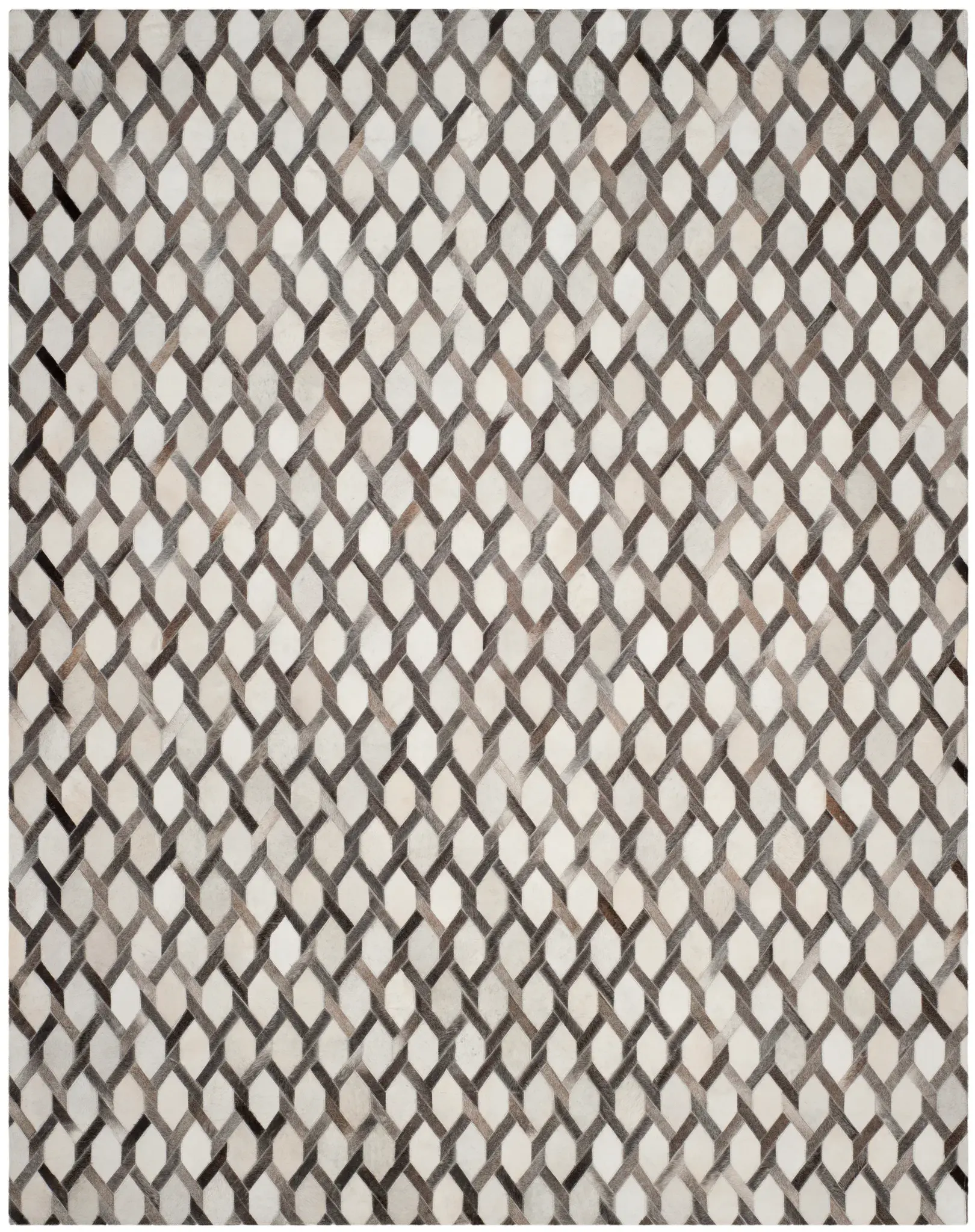 Studio Leather Basketweave Trellis Hand-Woven Rug