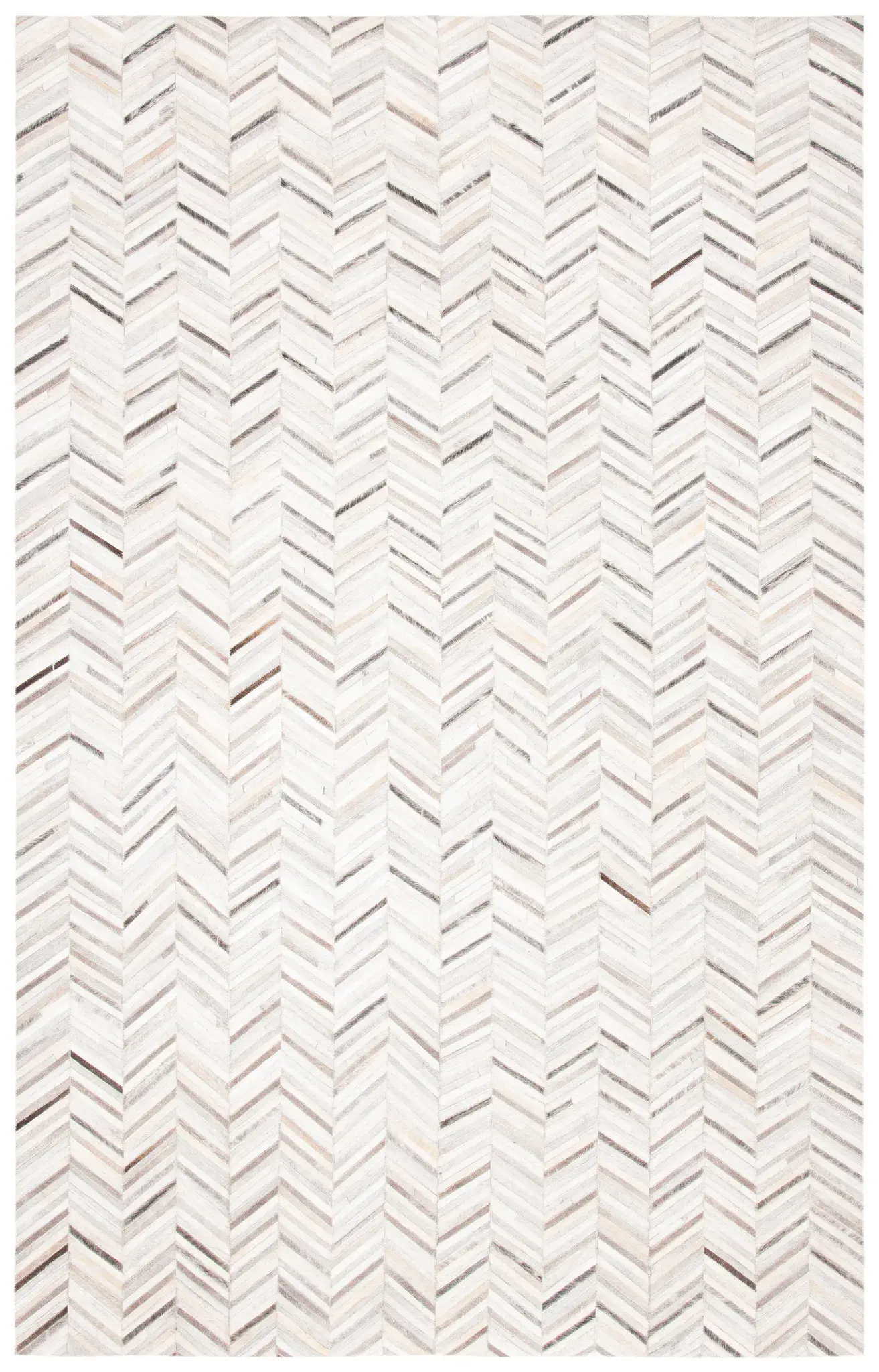 Studio Leather Small-Scale Herringbone Hand-Woven Rug
