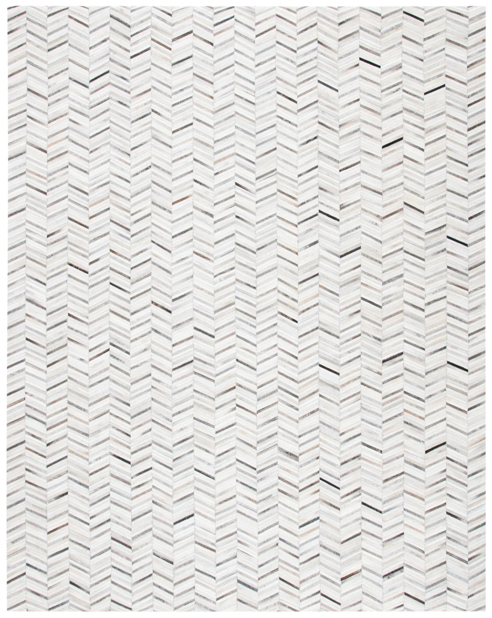 Studio Leather Small-Scale Herringbone Hand-Woven Rug