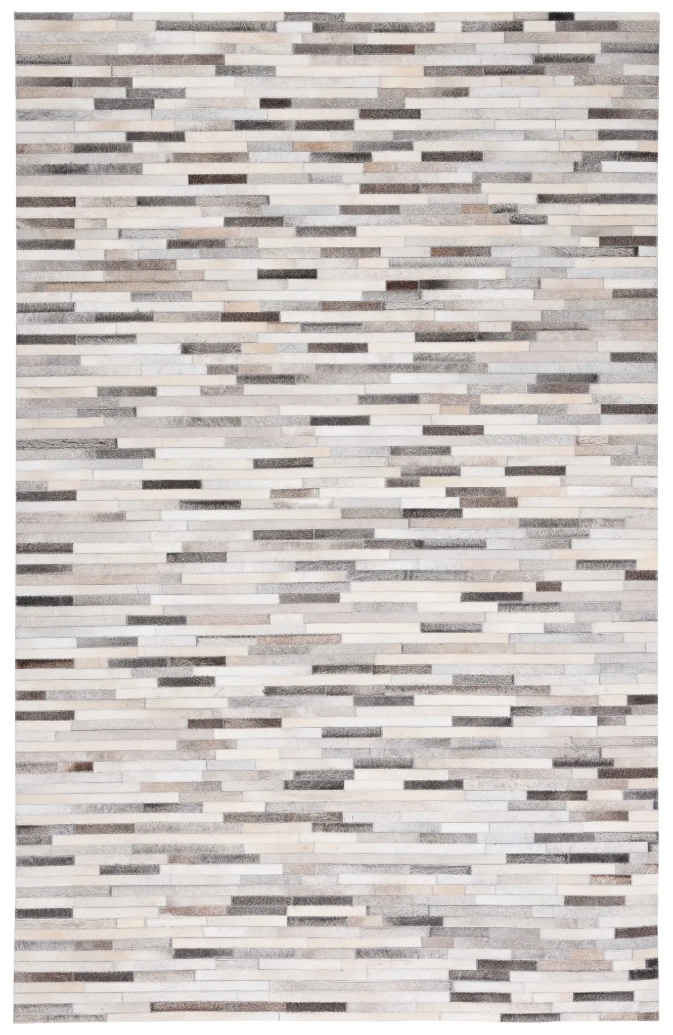 Studio Leather Brick Patchwork Hand-Woven Rug