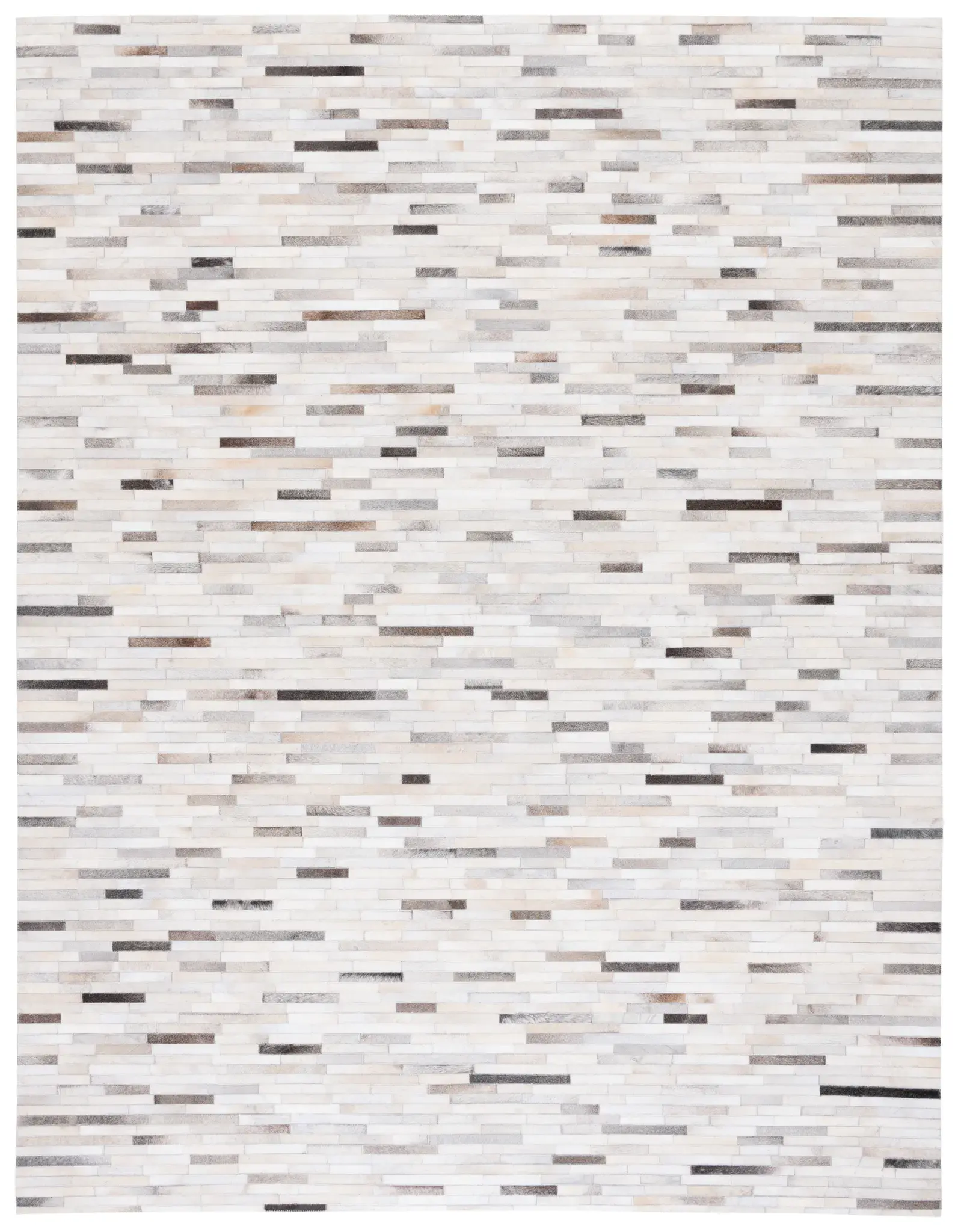 Studio Leather Brick Patchwork Hand-Woven Rug