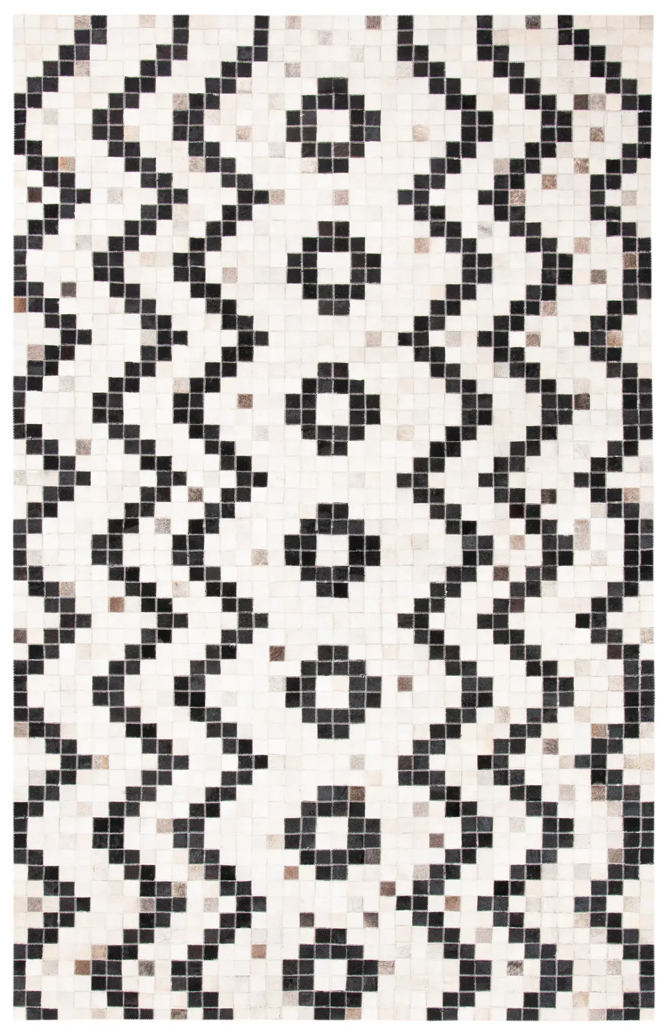 Studio Leather Pixelated Tribal Hand-Woven Rug