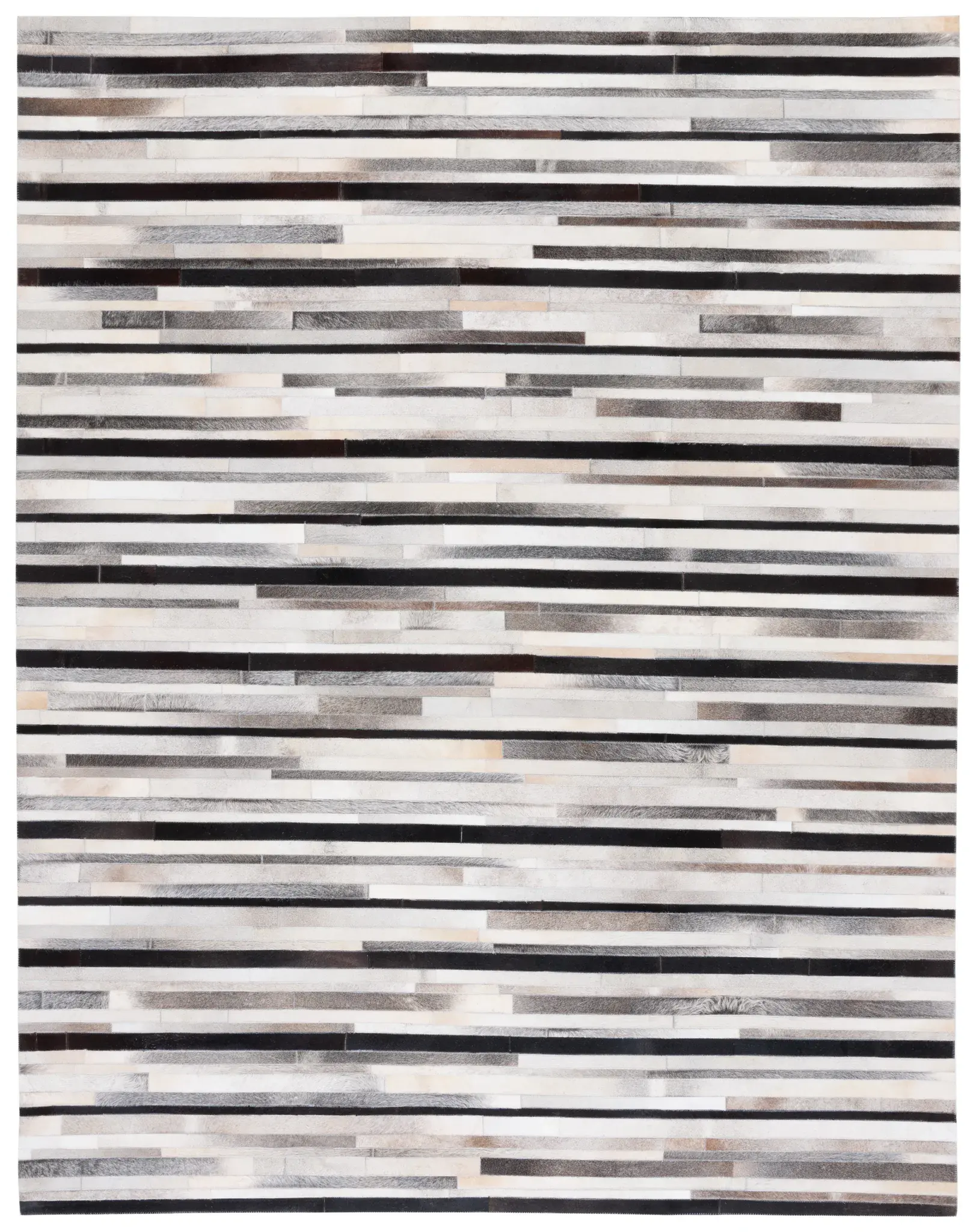 Studio Leather Modern Striped Hand-Woven Rug