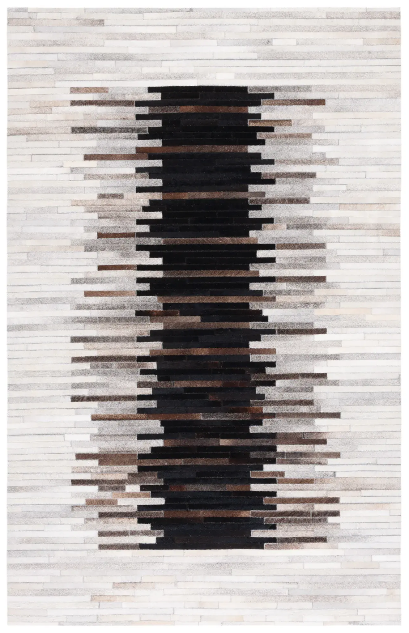 Studio Leather Modern Abstract Hand-Woven Rug