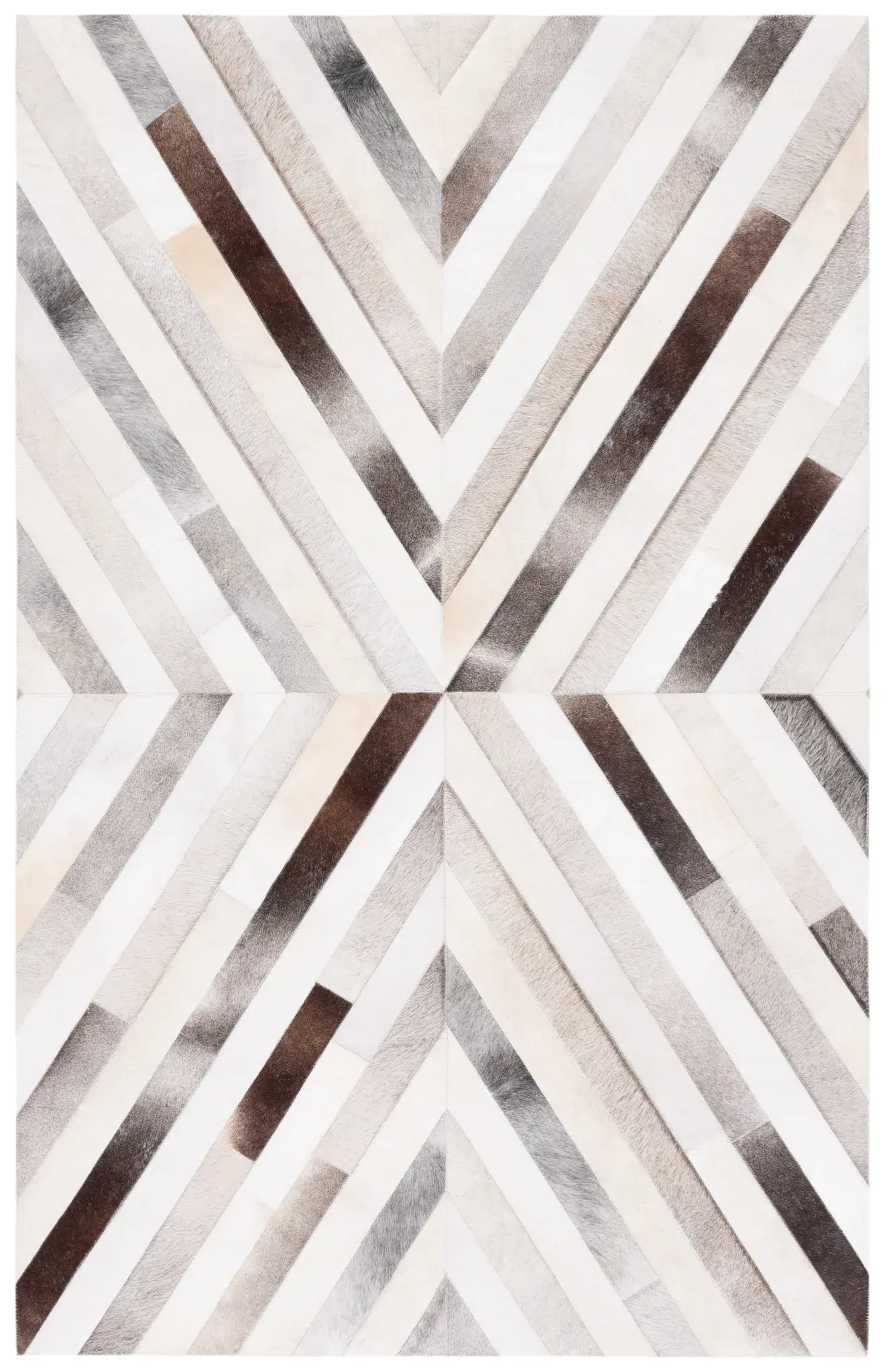 Studio Leather Chevron Hand-Woven Rug