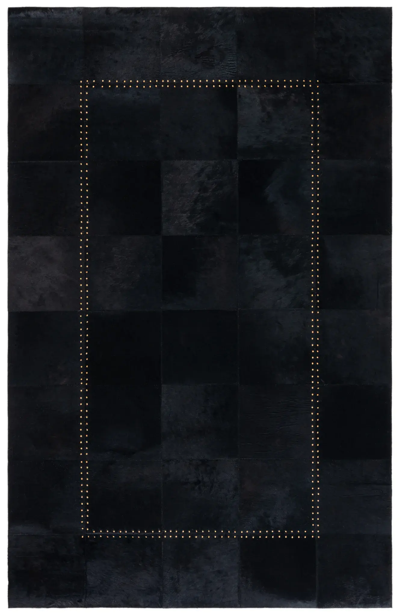 Studio Leather Glam Geometric Hand-Woven Rug