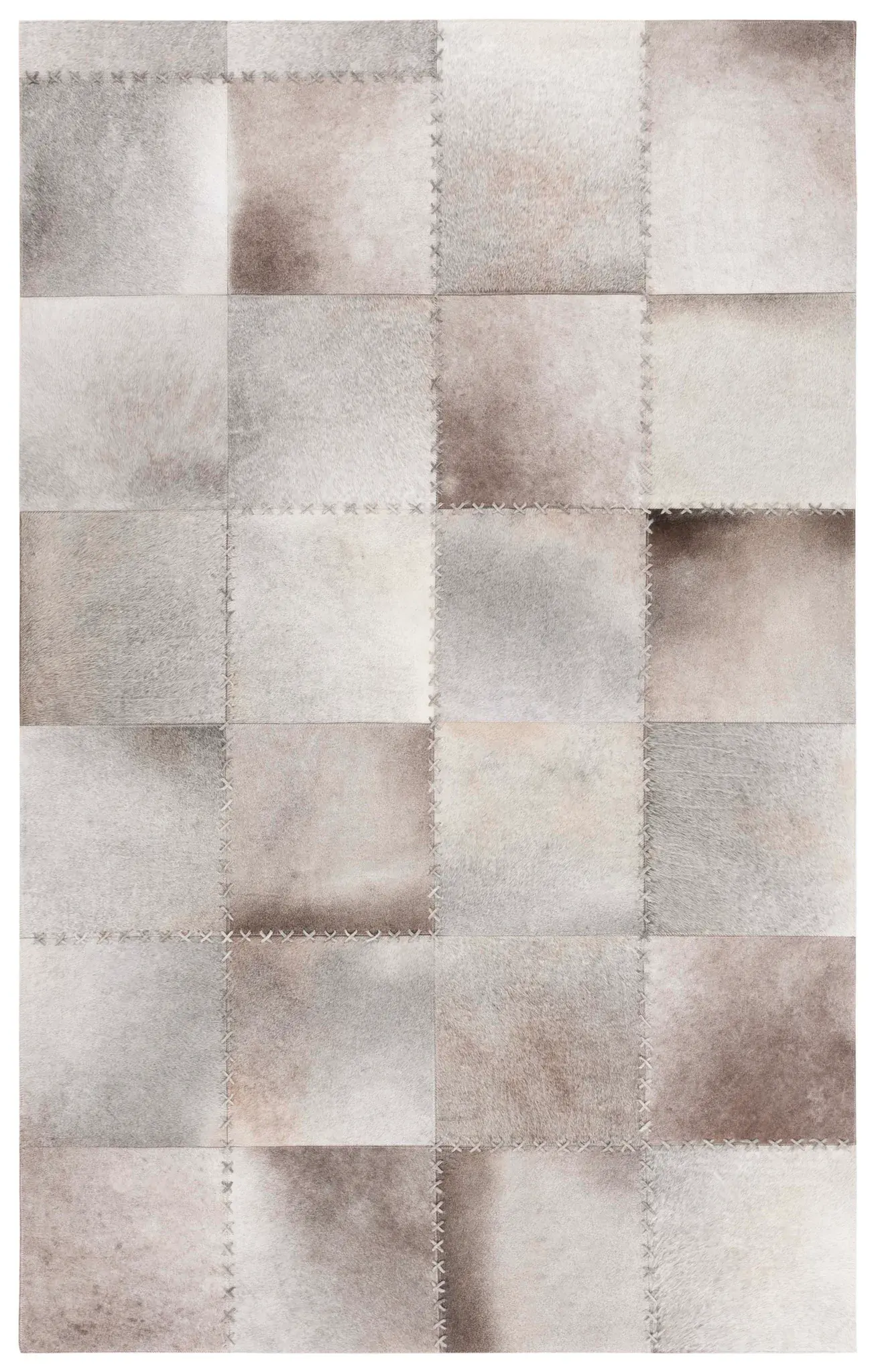 Studio Leather Rustic Geometric Hand-Woven Rug