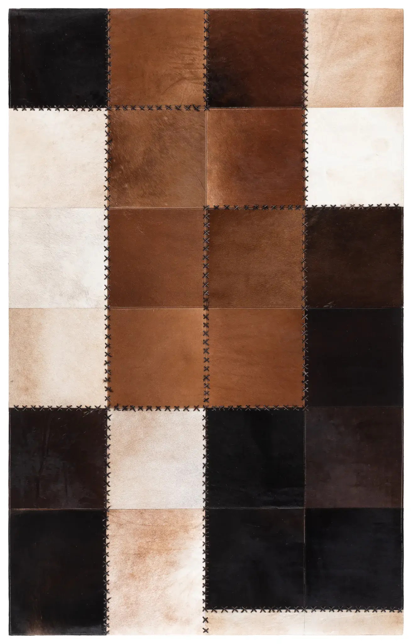 Studio Leather Rustic Geometric Hand-Woven Rug