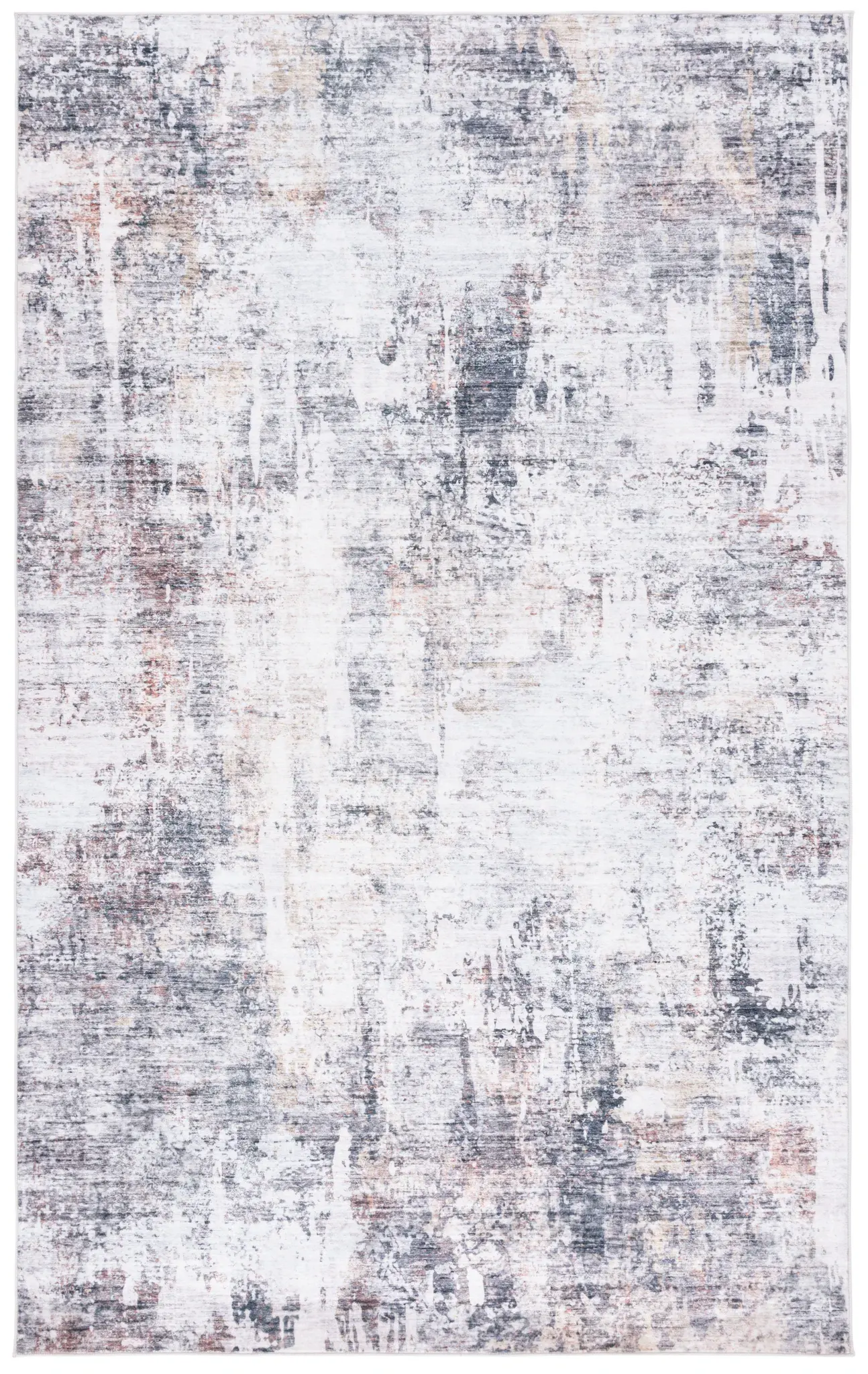 Santa Monica Abstract Drip Washable Rug