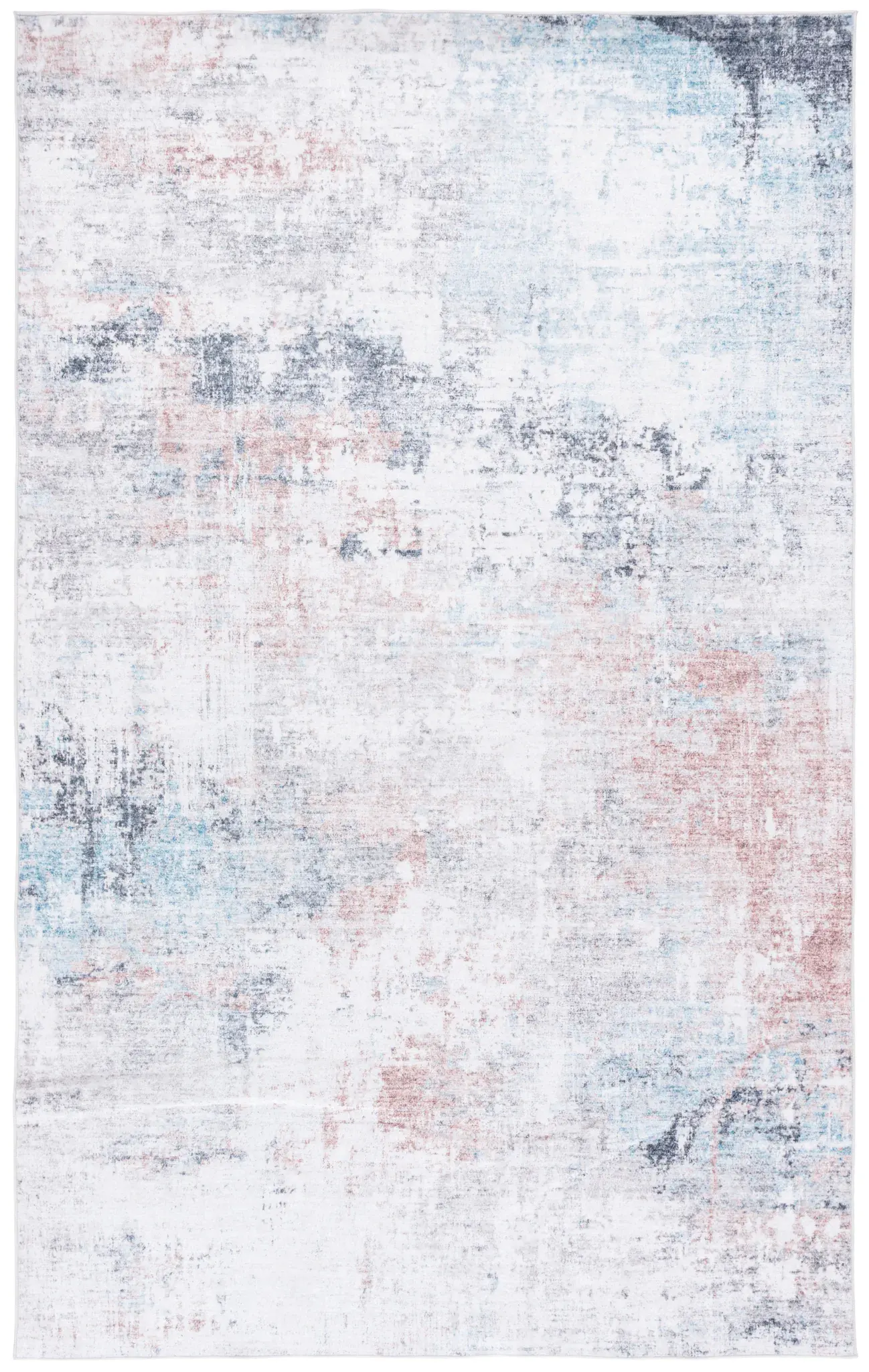 Santa Monica Distressed Abstract Washable Rug